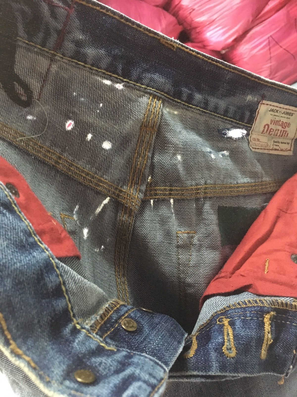 Jack & Jones × Vintage Vintage jack&jones patchwork blue wash distressed denim Size US 29 - 16 Thumbnail