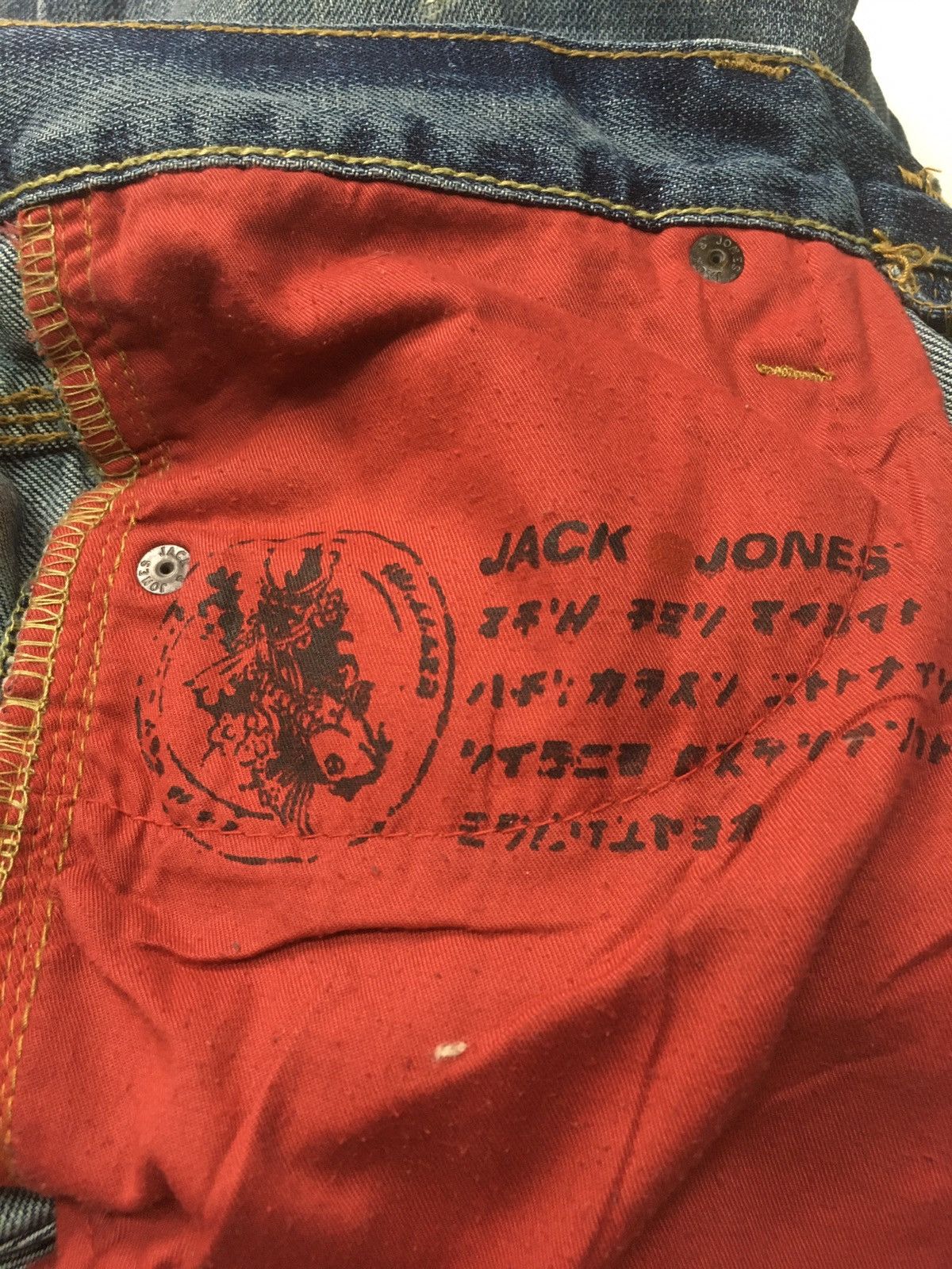 Jack & Jones × Vintage Vintage jack&jones patchwork blue wash distressed denim Size US 29 - 18 Thumbnail