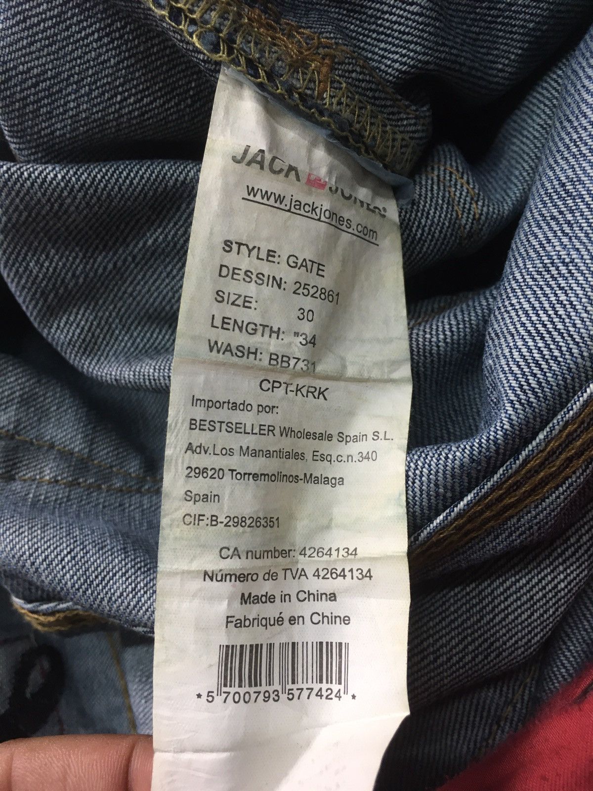Jack & Jones × Vintage Vintage jack&jones patchwork blue wash distressed denim Size US 29 - 19 Thumbnail