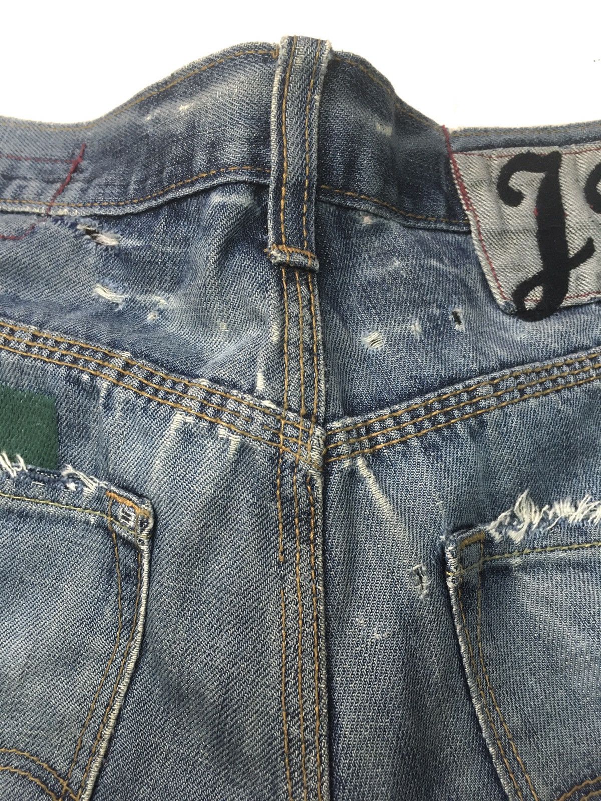 Jack & Jones × Vintage Vintage jack&jones patchwork blue wash distressed denim Size US 29 - 14 Thumbnail