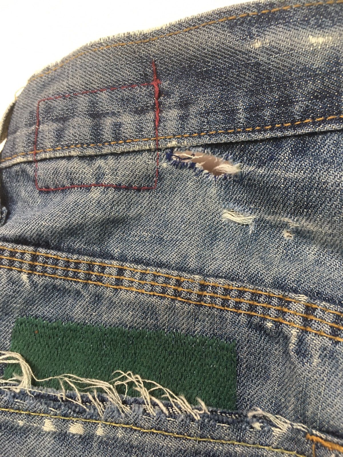 Jack & Jones × Vintage Vintage jack&jones patchwork blue wash distressed denim Size US 29 - 15 Thumbnail