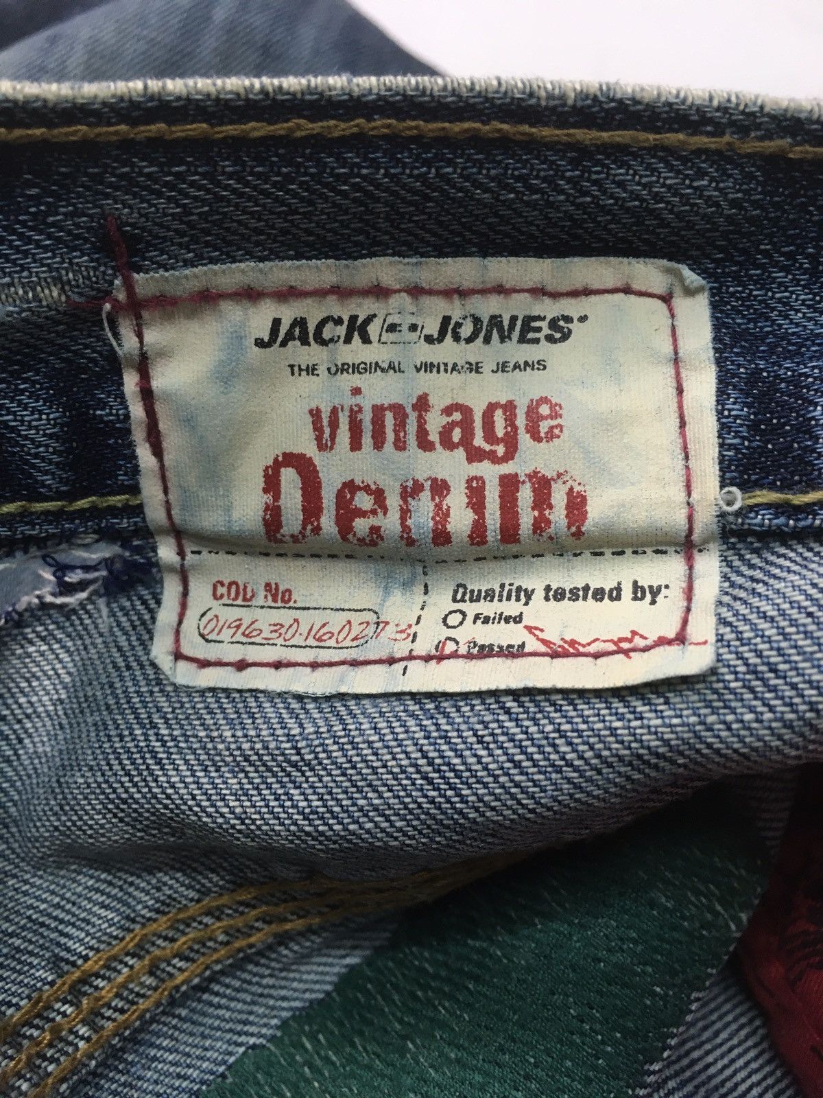 Jack & Jones × Vintage Vintage jack&jones patchwork blue wash distressed denim Size US 29 - 17 Thumbnail