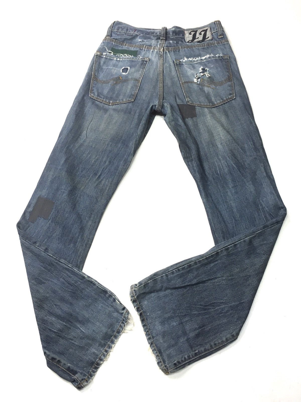 Jack & Jones × Vintage Vintage jack&jones patchwork blue wash distressed denim Size US 29 - 7 Thumbnail