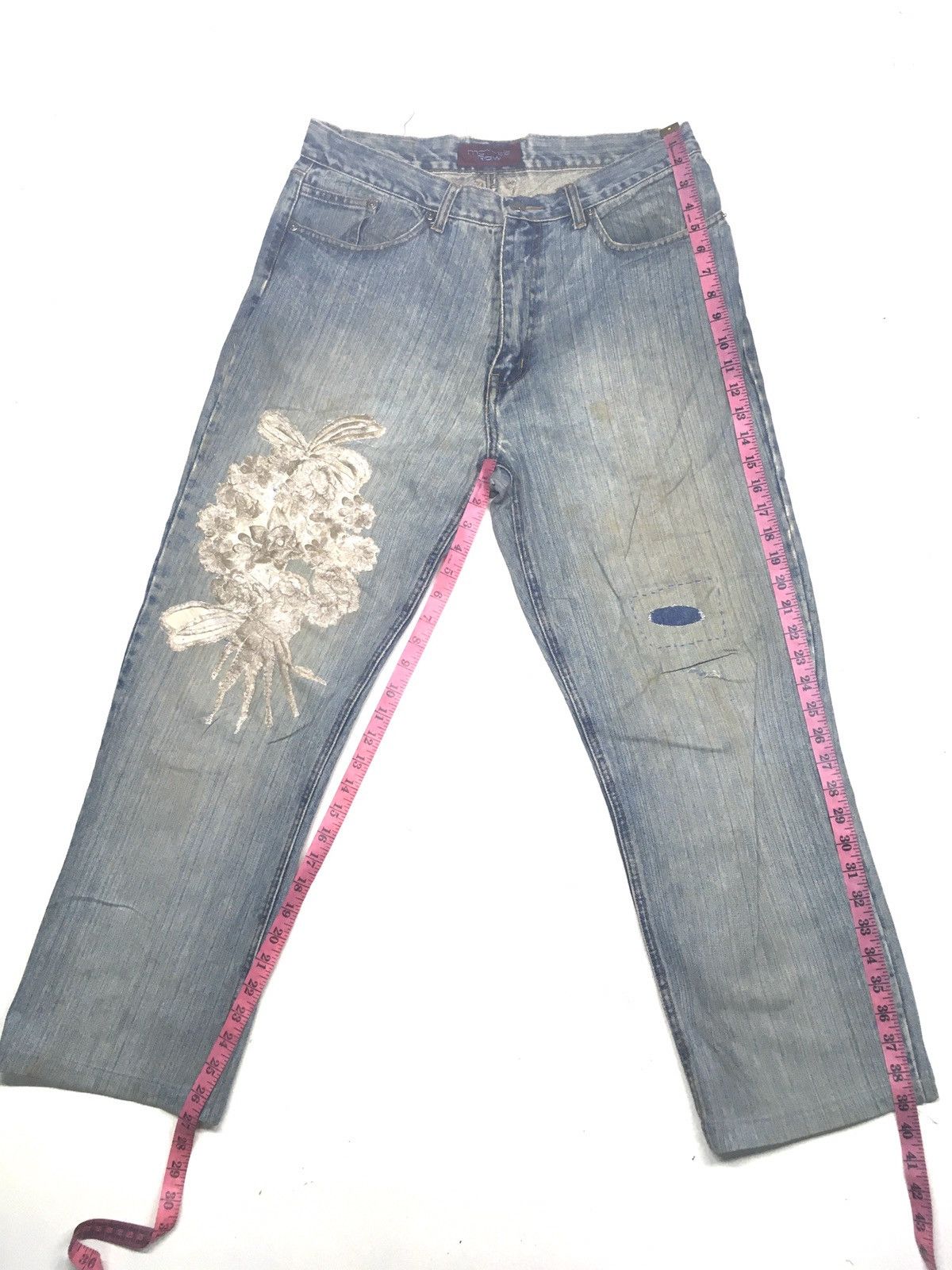 Japanese Brand × Vintage Matinee raw limited edition embroidery flower Size US 33 - 2 Thumbnail