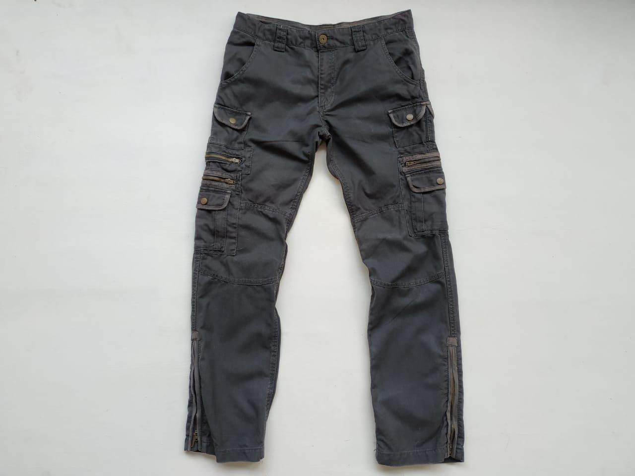 image of Fit 31 To 32, Twenty Works Tactical Multipocket Cargo Pants in Dark Grey, Men's
