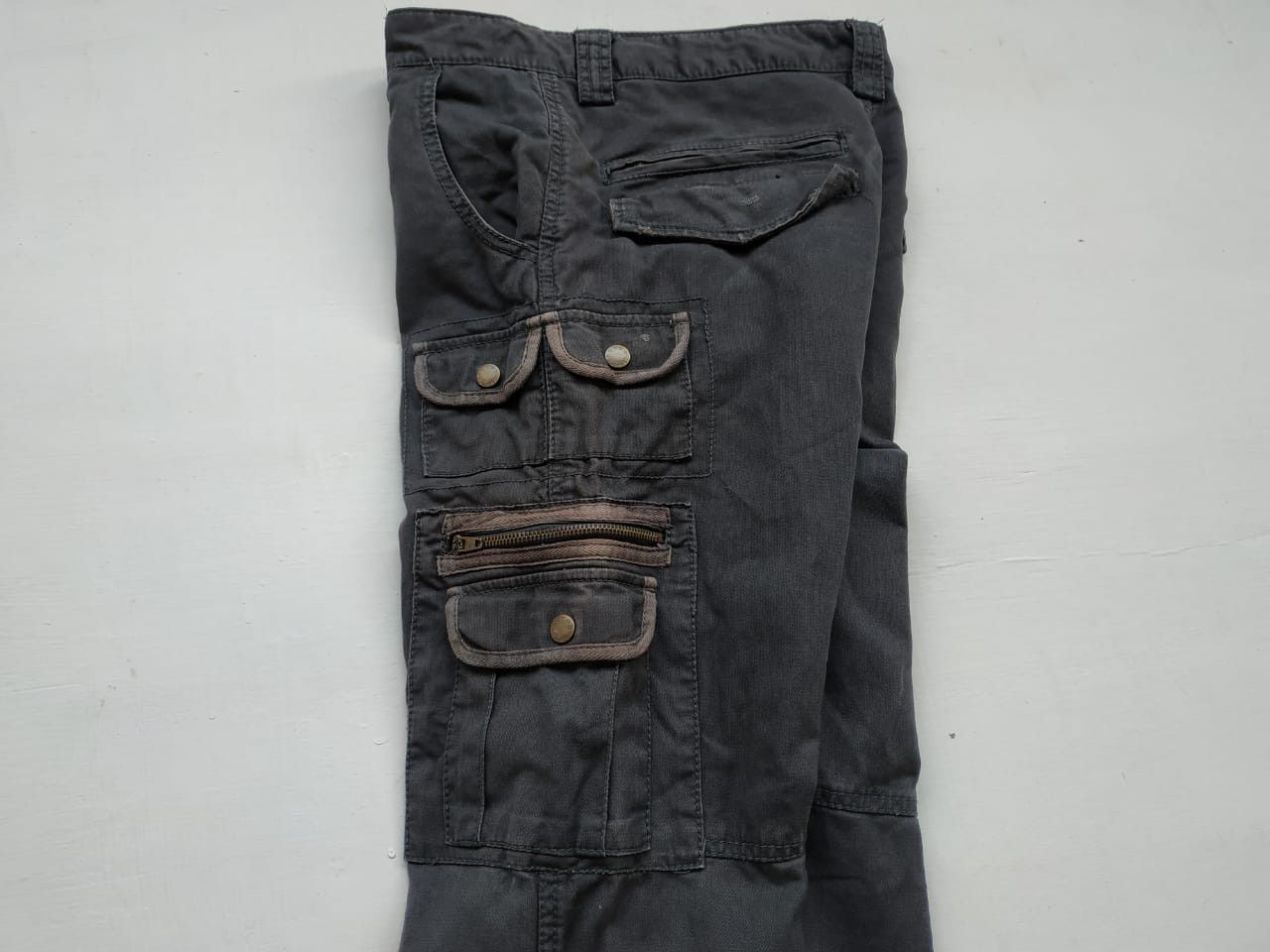 Japanese Brand Fit 31 to 32, Twenty Works Tactical Multipocket Cargo Pants Size US 31 - 21 Thumbnail