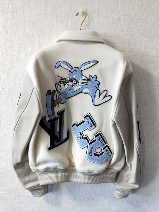 Louis Vuitton Louis Vuitton Varsity Leather Bomber Jacket Bugs Bunny