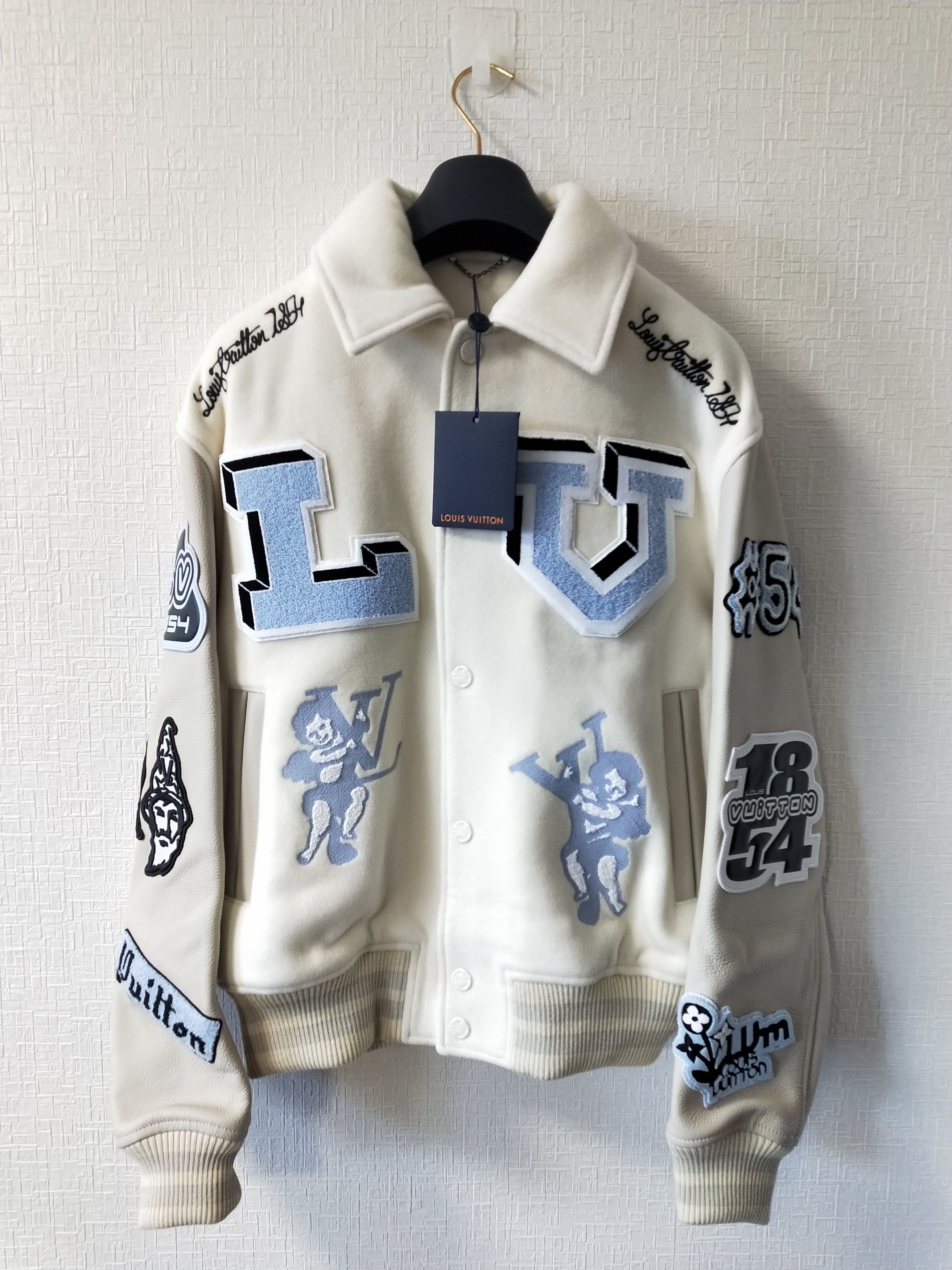 Men's New Arrival L-V Monogram Playground Varsity Jacket