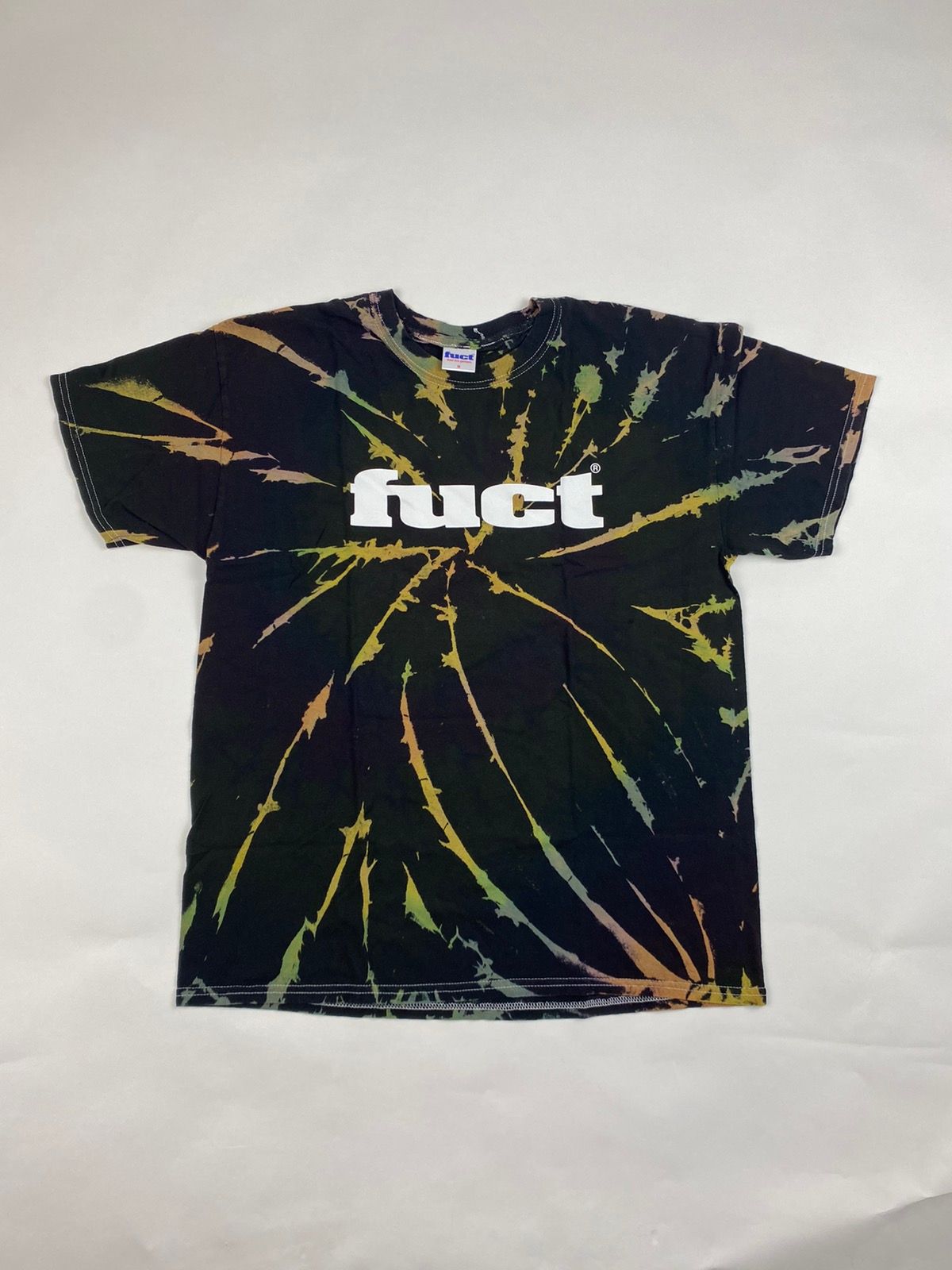 Pre-owned Fuct Og Logo Black Tie Dye Tee Shirt Medium