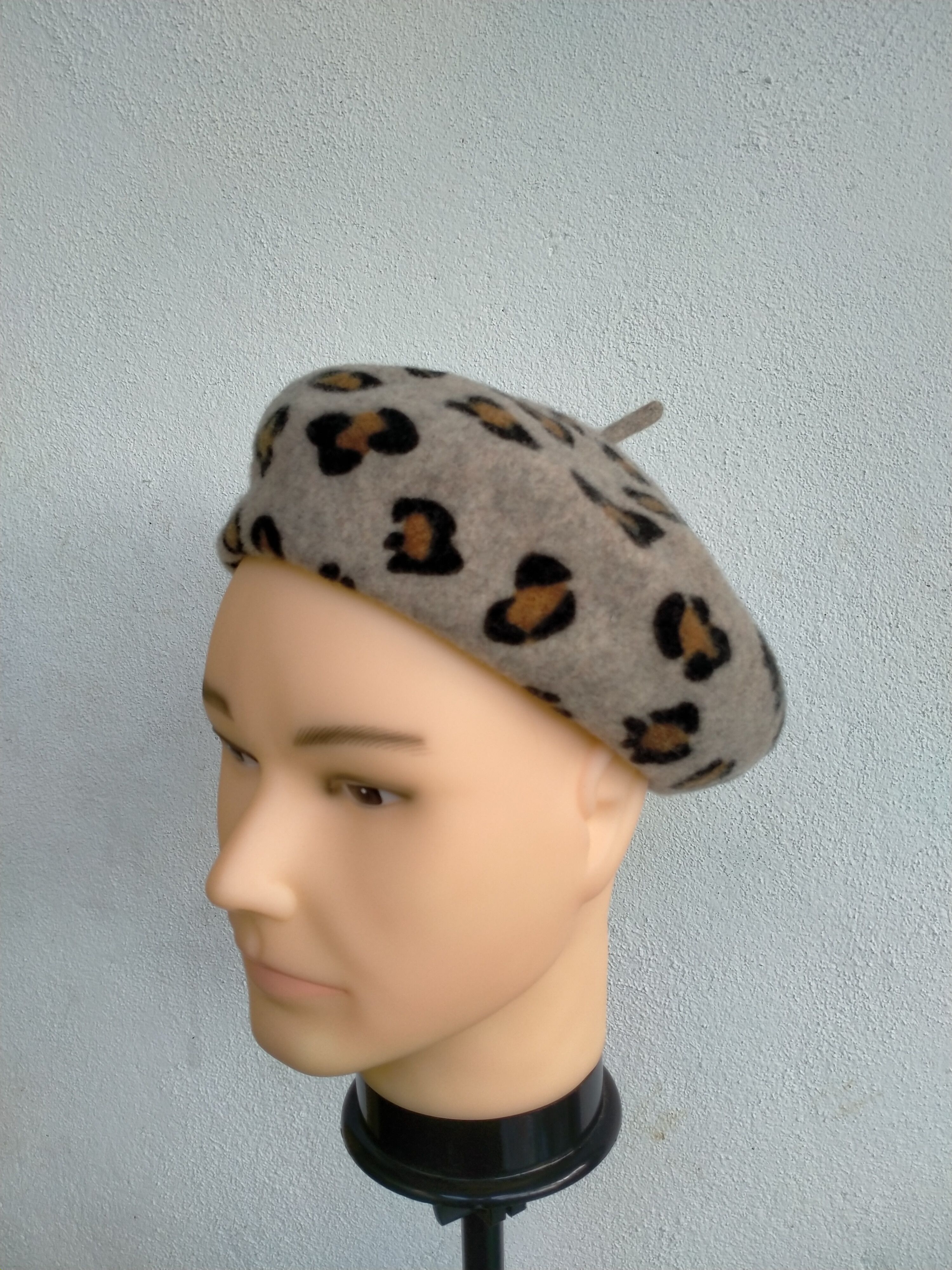 image of Beauty Beast Angyll And Bute Leopard Round Beret, Women's