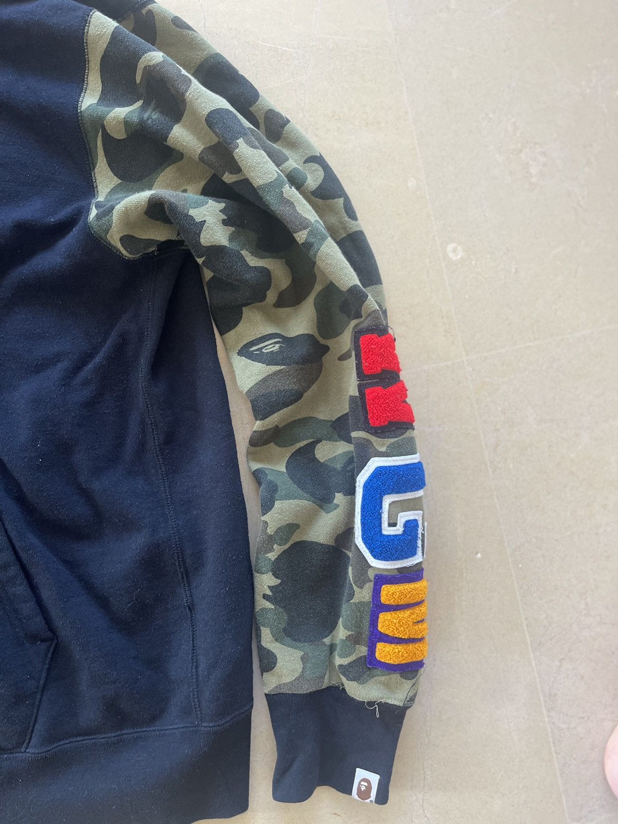 Bape Bathing Ape shark half camo full zip hoodie Size US M / EU 48-50 / 2 - 5 Thumbnail