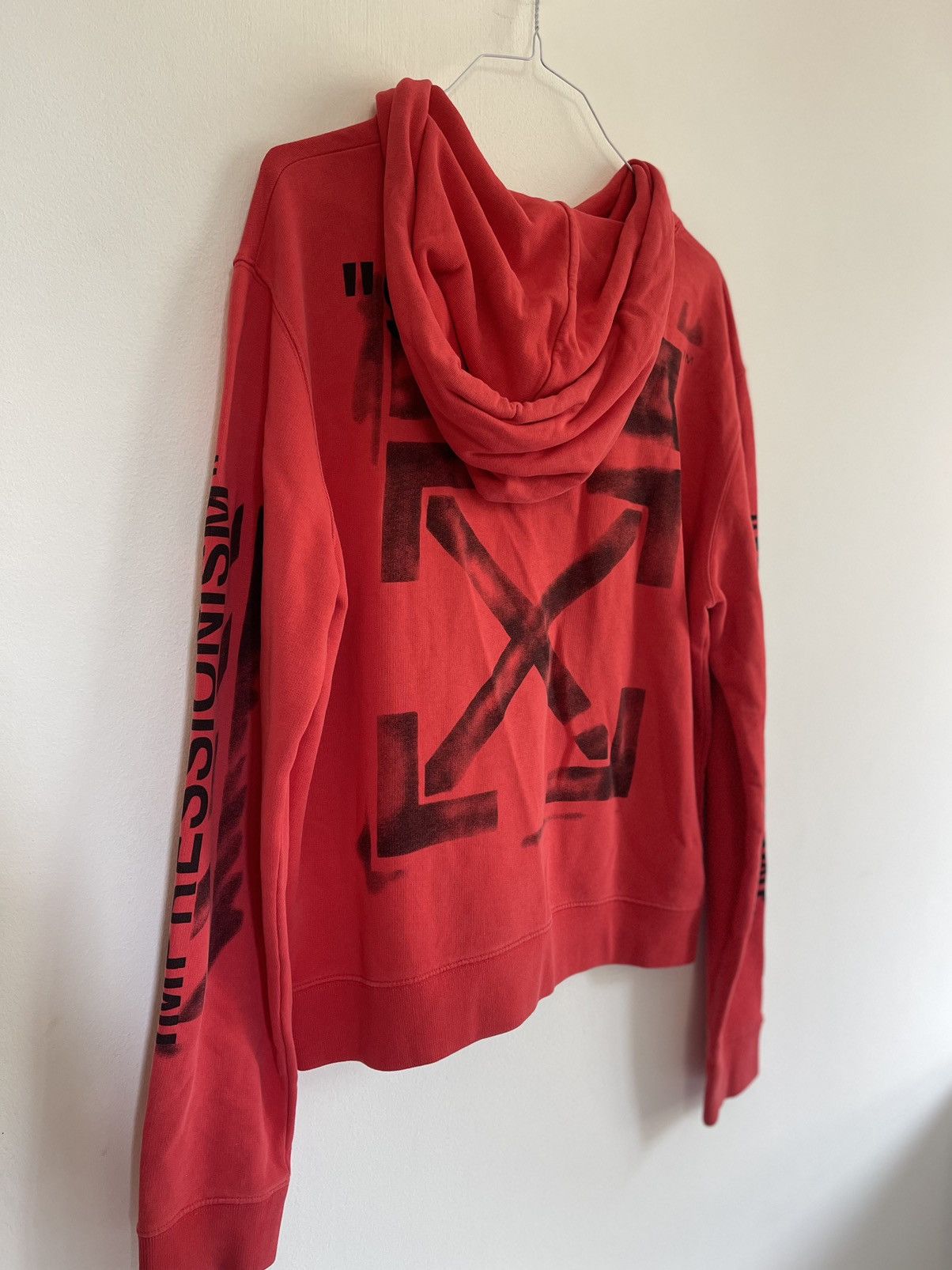 Off-White Off white red Arrows Logo Hoodie Size US M / EU 48-50 / 2 - 8 Thumbnail
