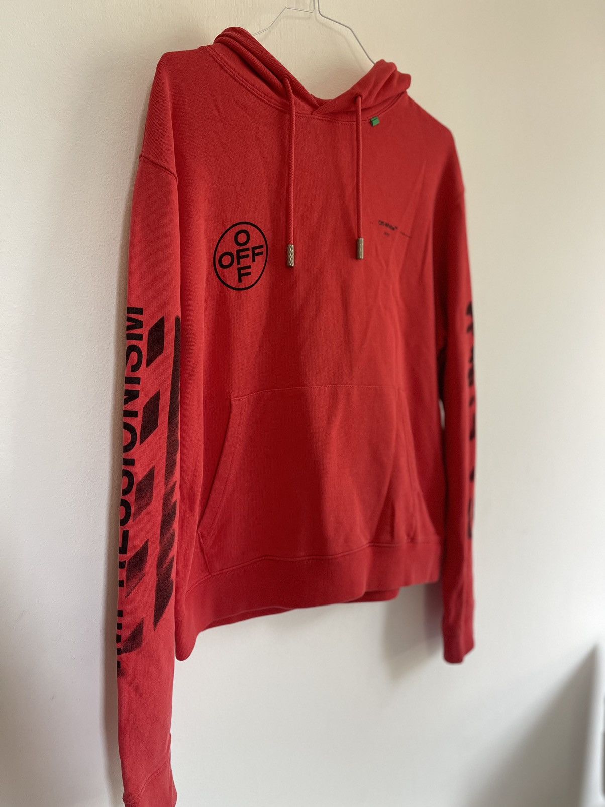 Off-White Off white red Arrows Logo Hoodie Size US M / EU 48-50 / 2 - 4 Thumbnail