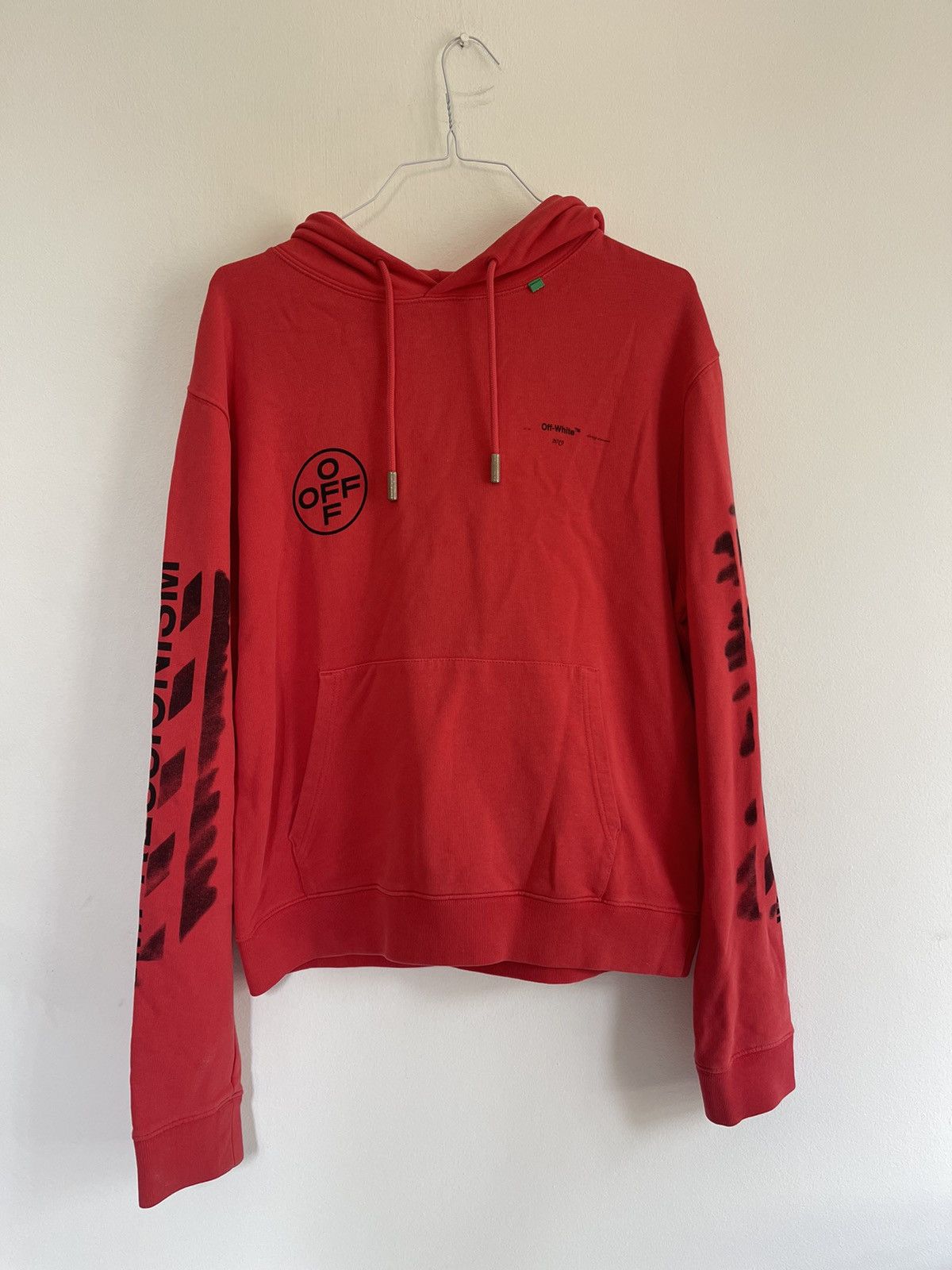 Off-White Off white red Arrows Logo Hoodie Size US M / EU 48-50 / 2 - 3 Thumbnail