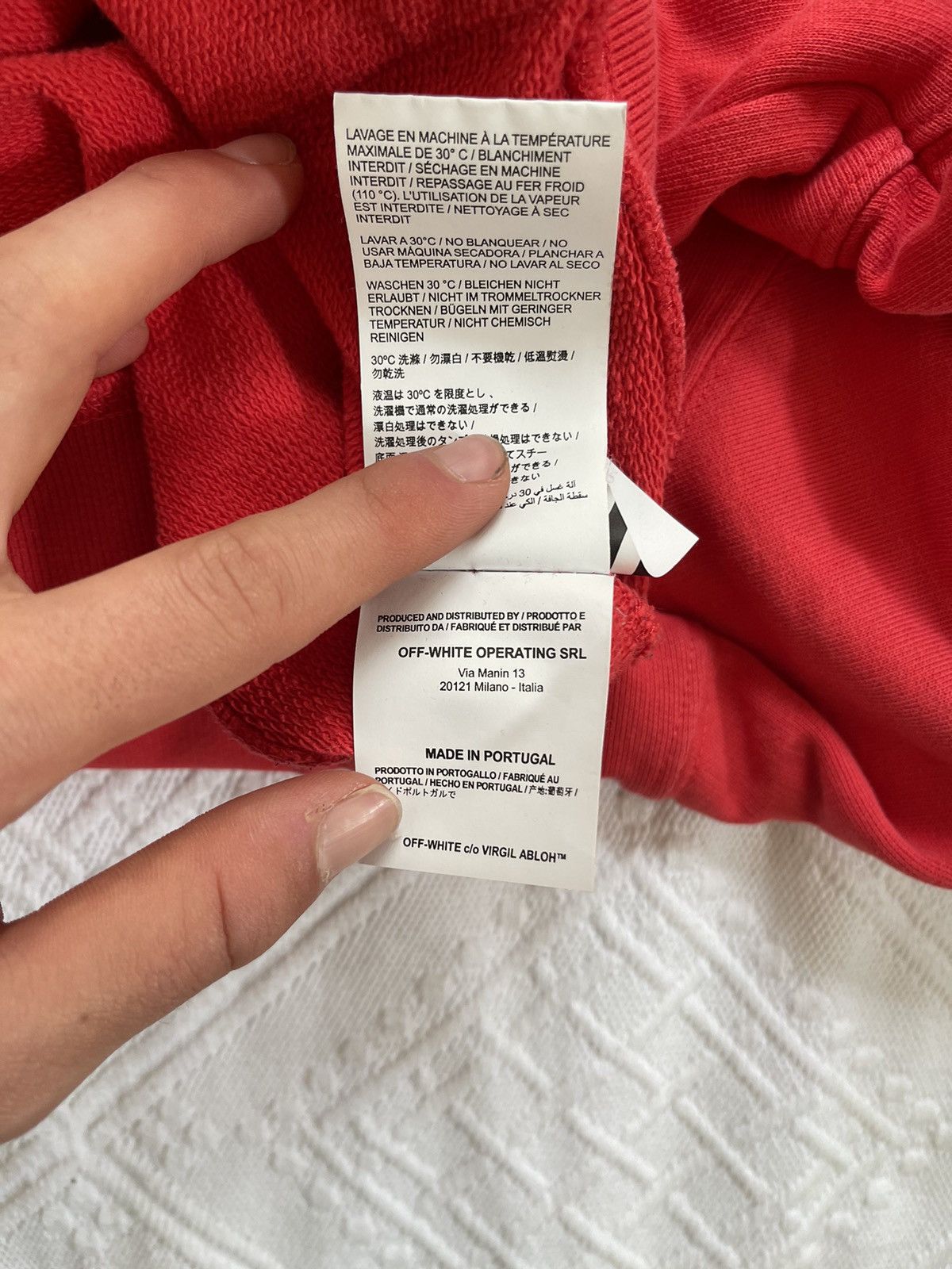 Off-White Off white red Arrows Logo Hoodie Size US M / EU 48-50 / 2 - 13 Thumbnail