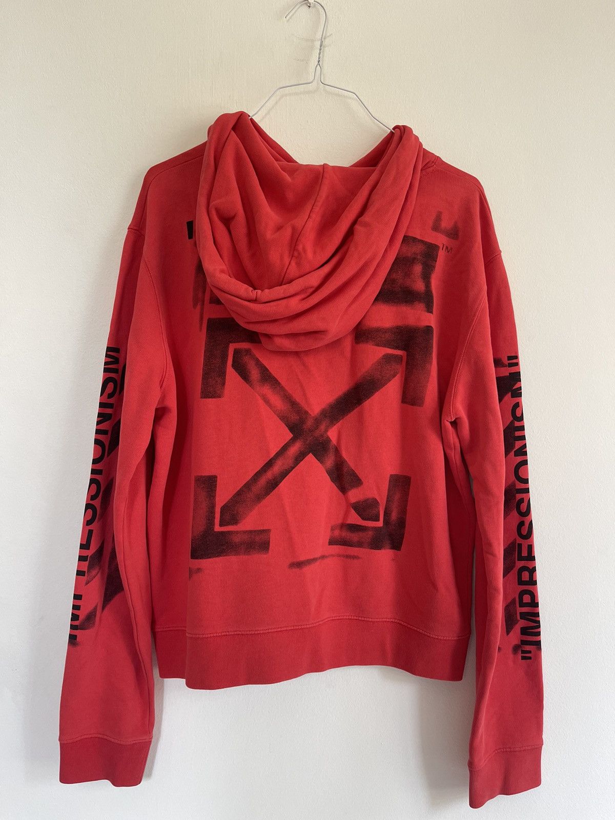 Off-White Off white red Arrows Logo Hoodie Size US M / EU 48-50 / 2 - 7 Thumbnail