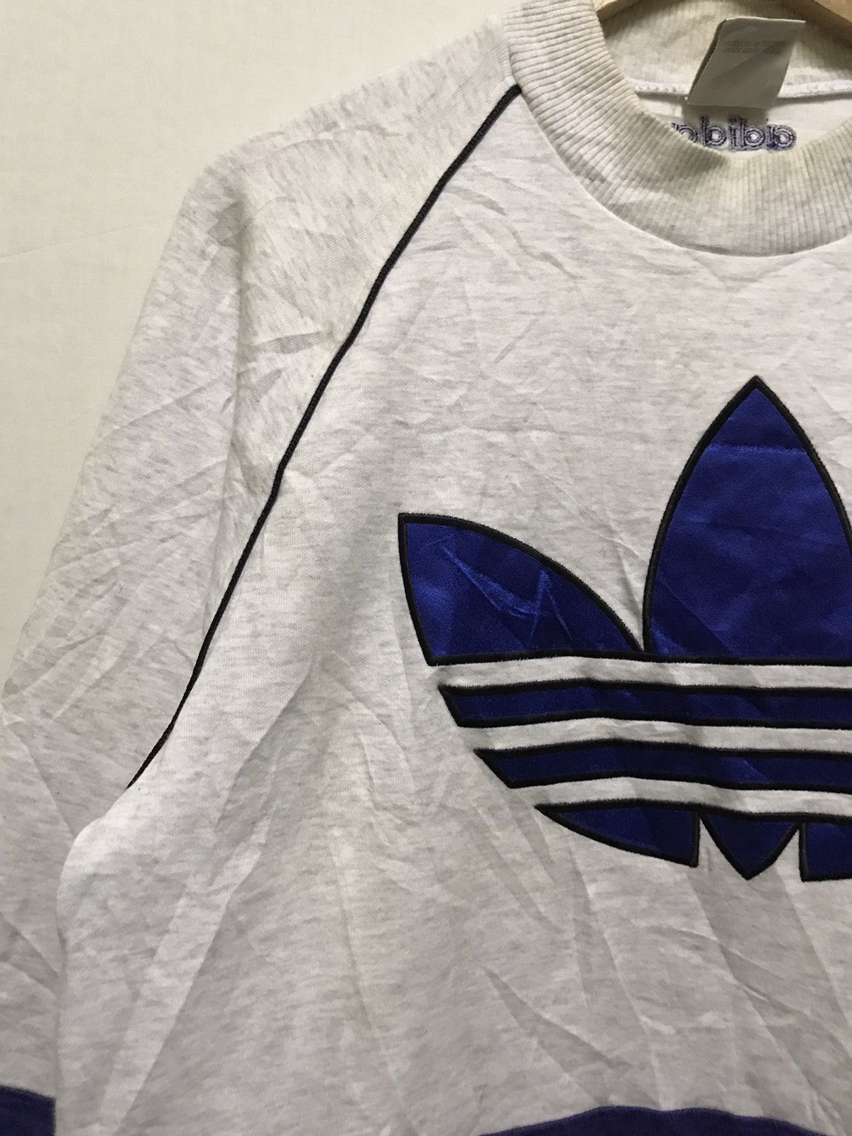 Adidas × Vintage Vintage Adidas Stripe Big Logo Sweatshirt Size US L / EU 52-54 / 3 - 2 Thumbnail