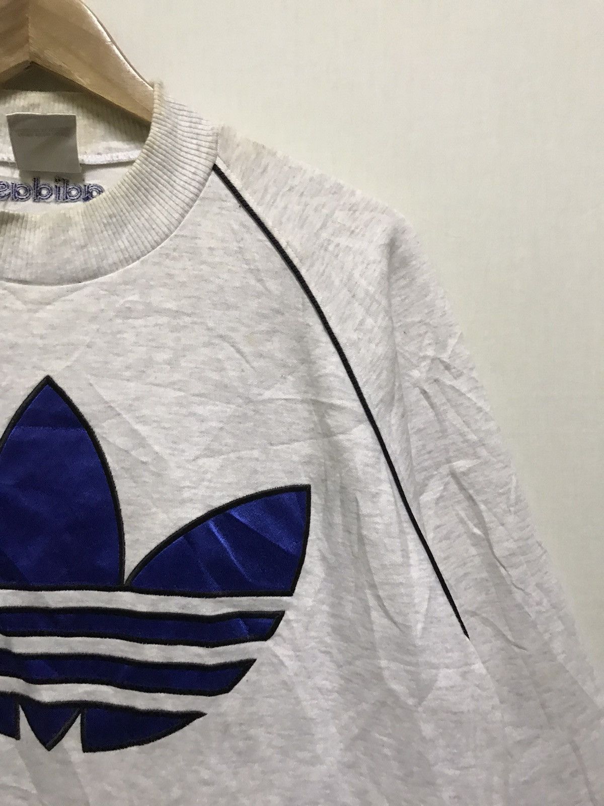 Adidas × Vintage Vintage Adidas Stripe Big Logo Sweatshirt Size US L / EU 52-54 / 3 - 4 Thumbnail