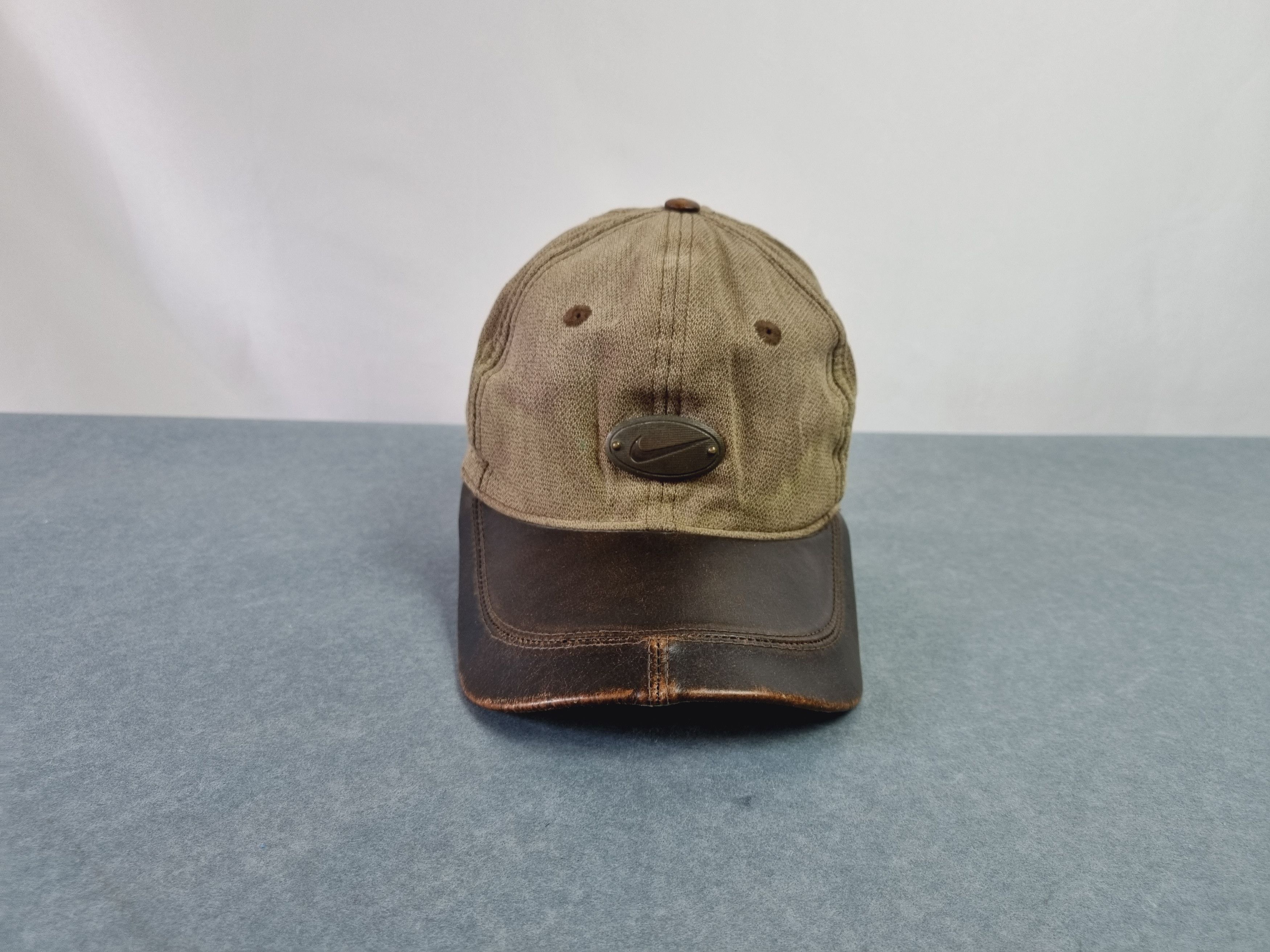 Nike × Vintage 90s NIKE Golf Leather/Cotton Cap with metallic Swoosh Size ONE SIZE - 15 Thumbnail