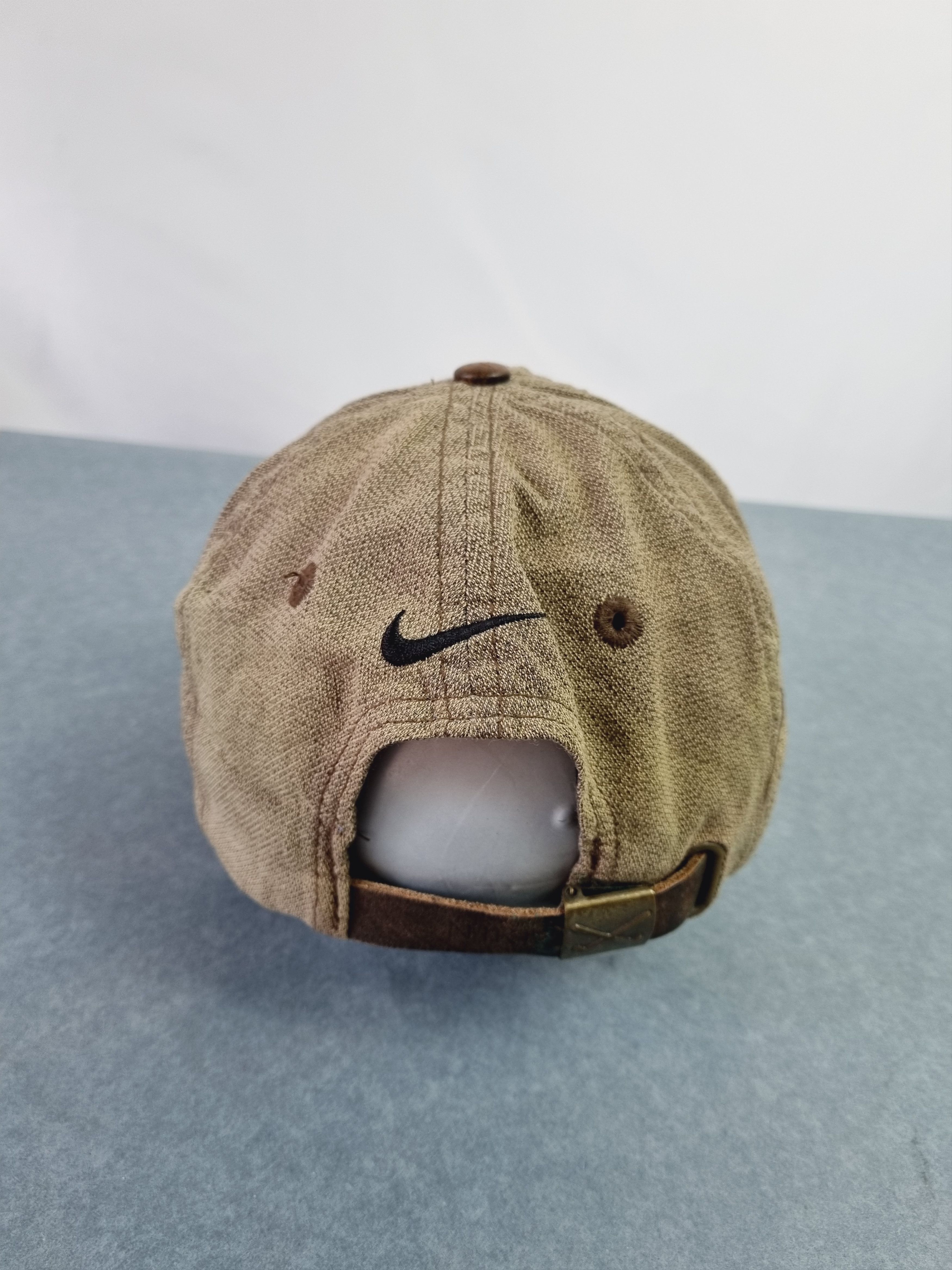 Nike × Vintage 90s NIKE Golf Leather/Cotton Cap with metallic Swoosh Size ONE SIZE - 4 Thumbnail