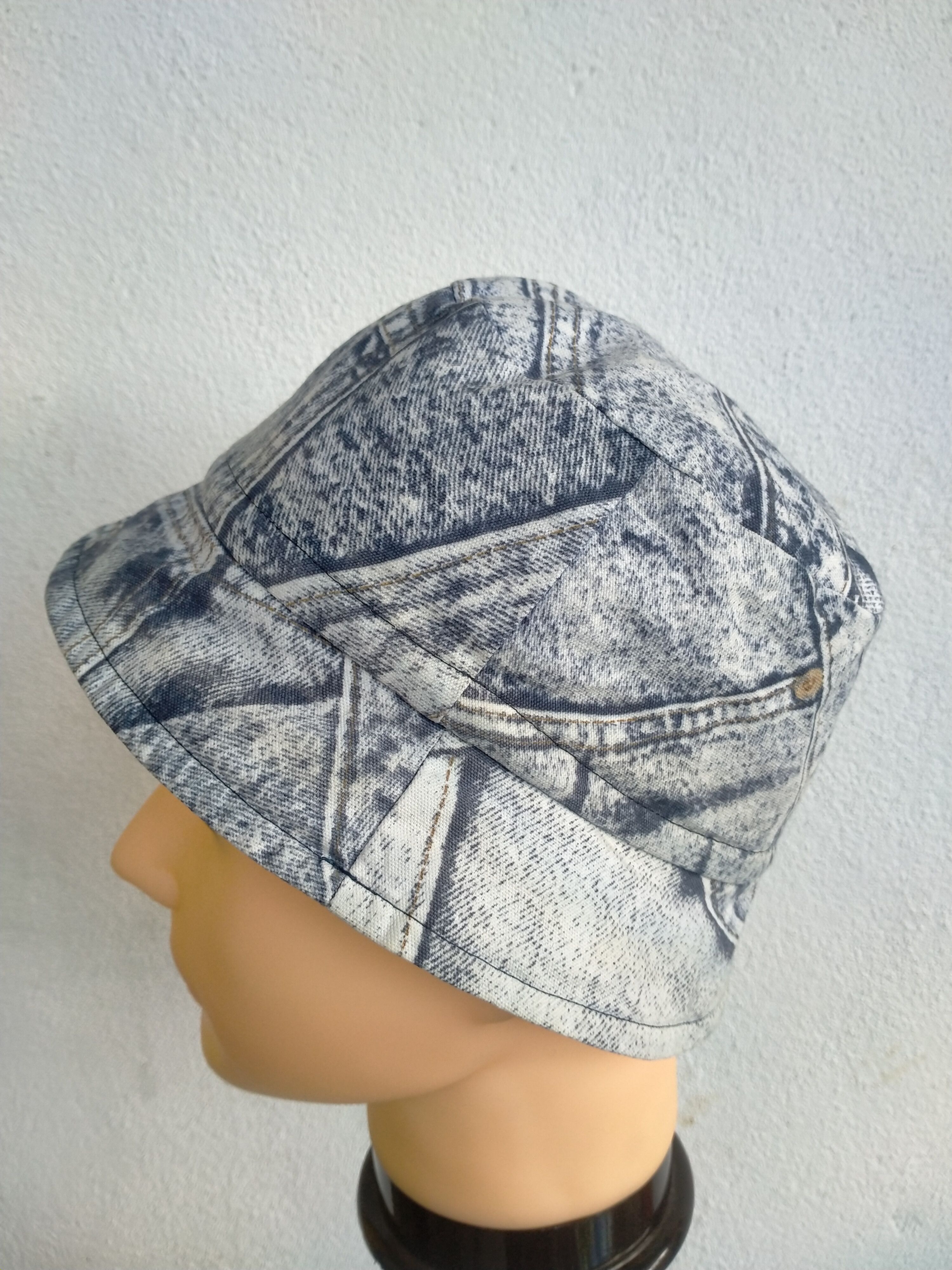 Japanese Brand Vintage distressed printed bucket hat Size ONE SIZE - 2 Thumbnail