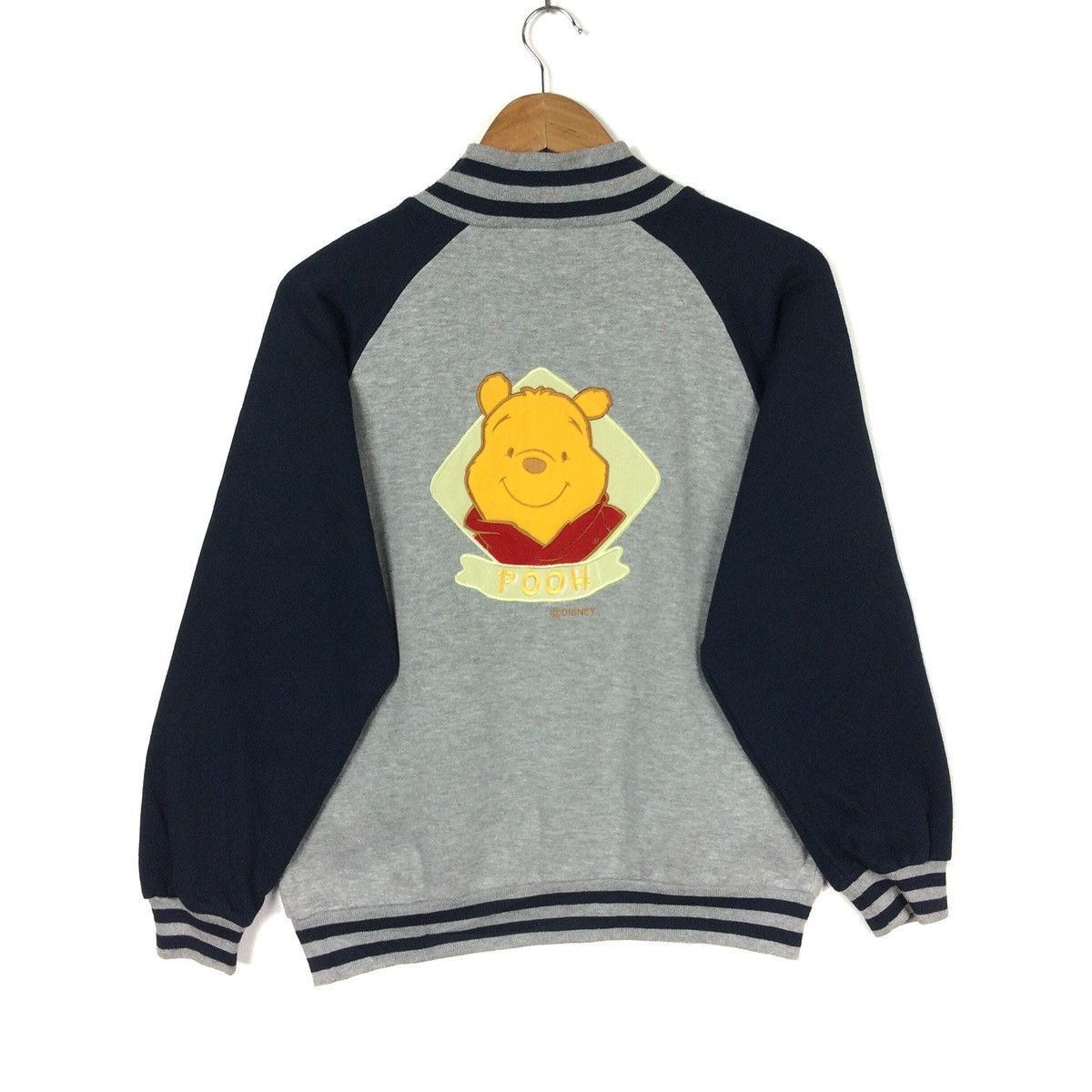 image of Cartoon Network x Disney Vintage Winnie The Pooh Varsity Sweater Walt Disney Designs in Silver, Wom
