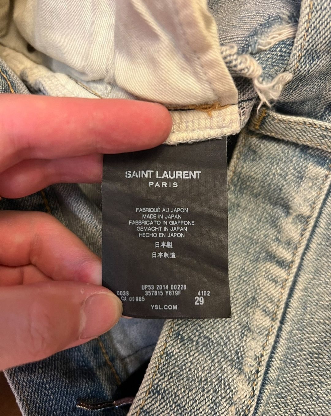 Saint Laurent Paris Saint Laurent washed vermillion light jeans Size US 29 - 5 Thumbnail