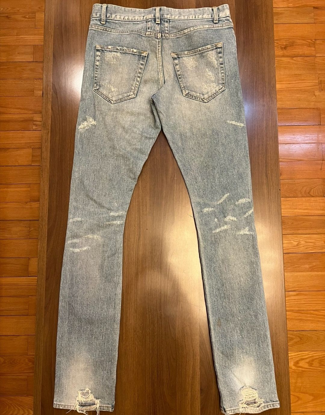 Saint Laurent Paris Saint Laurent washed vermillion light jeans Size US 29 - 4 Thumbnail