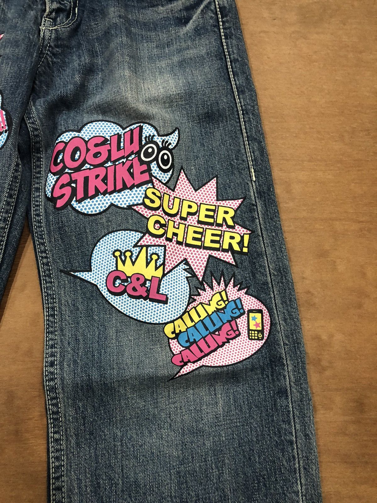 Designer × Japanese Brand Co & Lu denim jeans painted patchwork Size US 29 - 4 Thumbnail