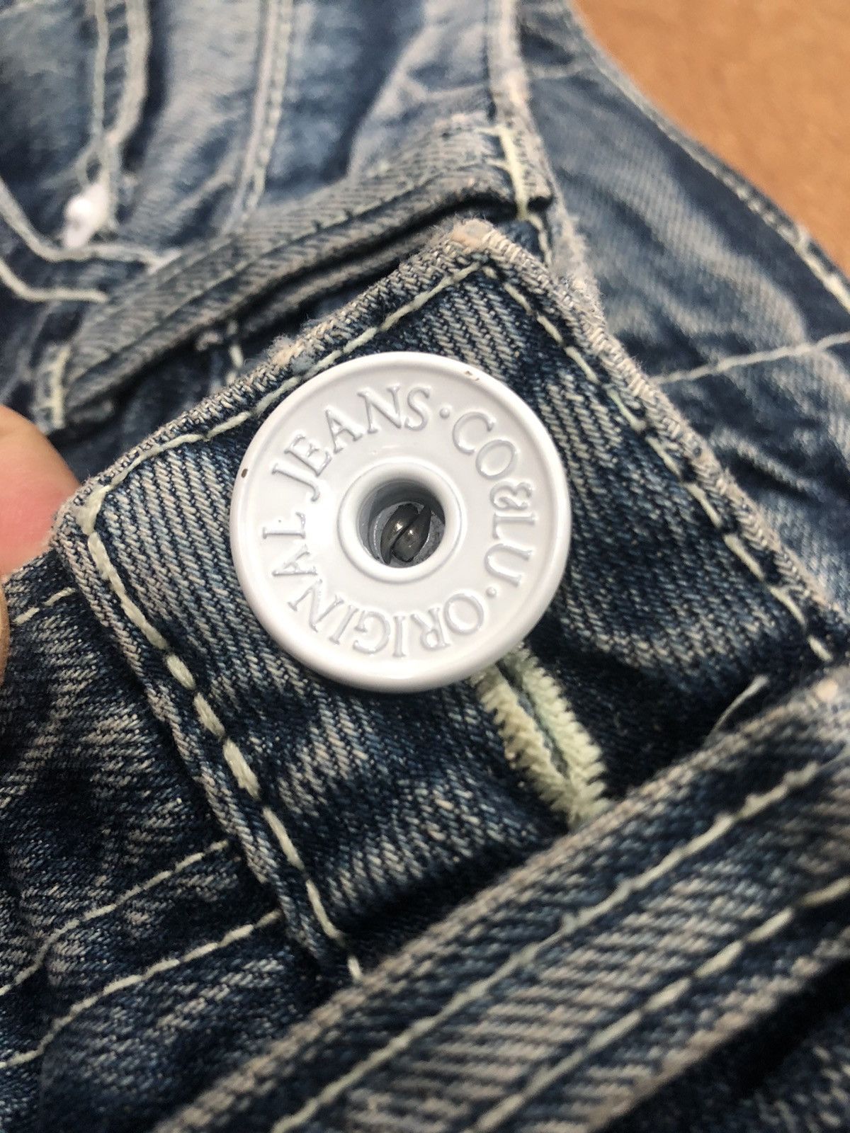 Designer × Japanese Brand Co & Lu denim jeans painted patchwork Size US 29 - 6 Thumbnail