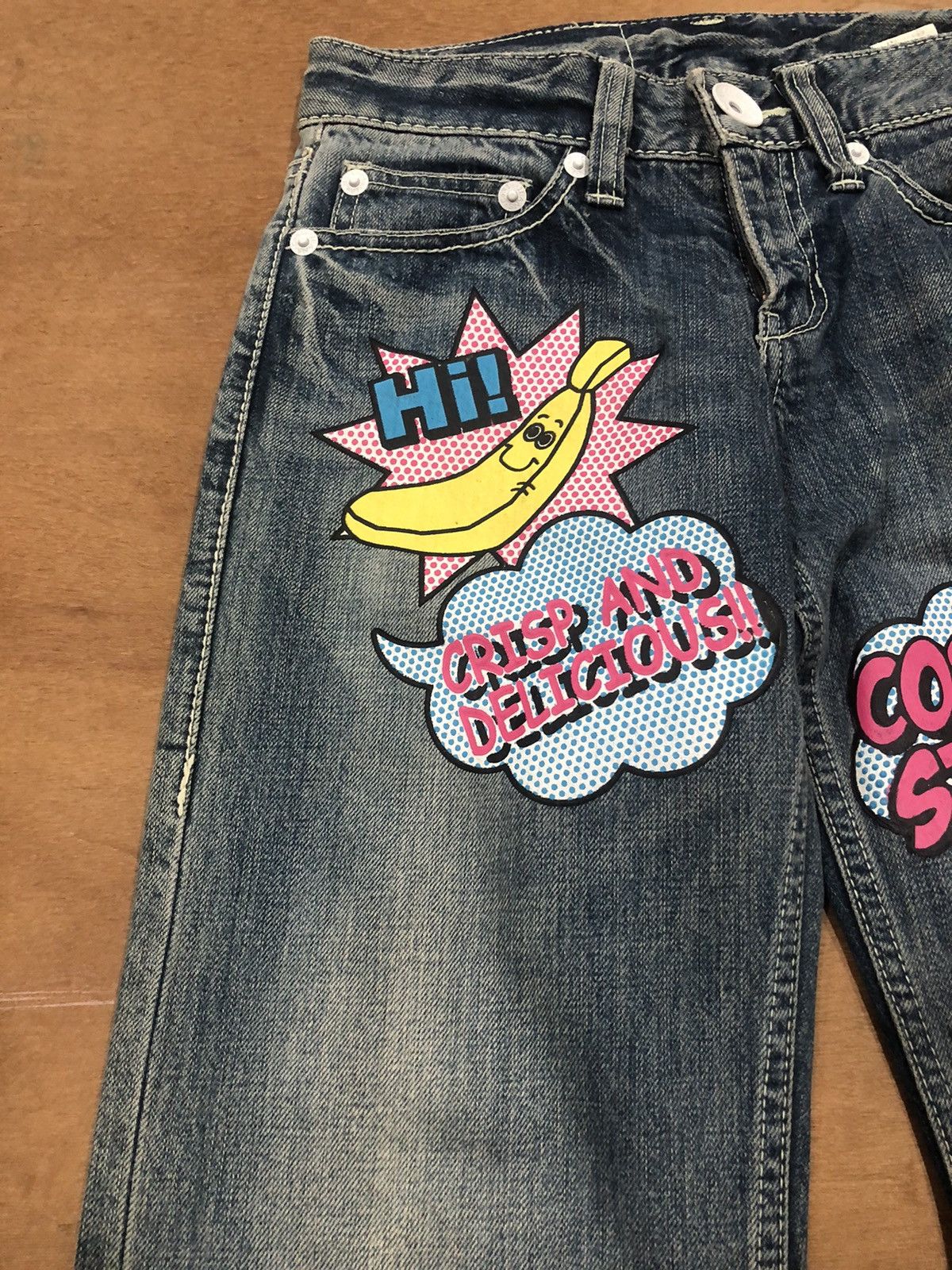 Designer × Japanese Brand Co & Lu denim jeans painted patchwork Size US 29 - 5 Thumbnail