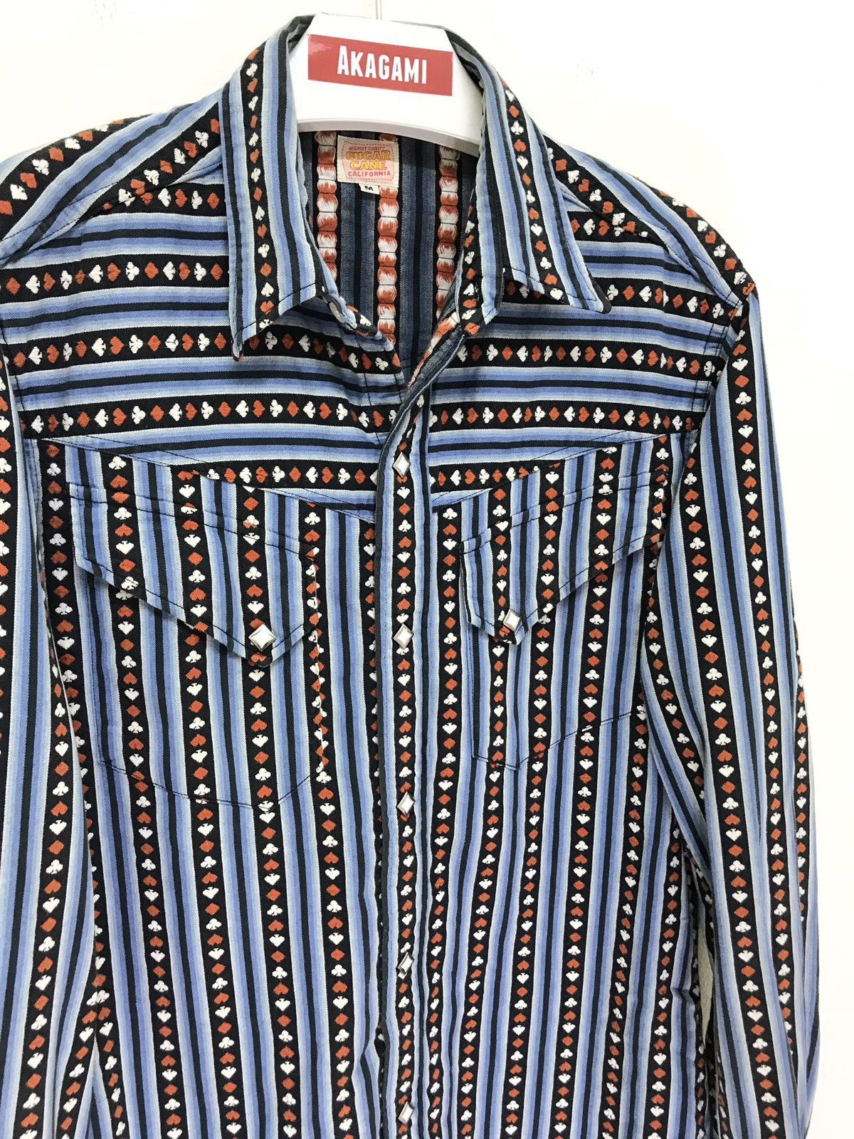 Sugar Cane ✨Sugar Cane Western Shirt Tapestry Play Cards Striped Size US M / EU 48-50 / 2 - 1 Thumbnail