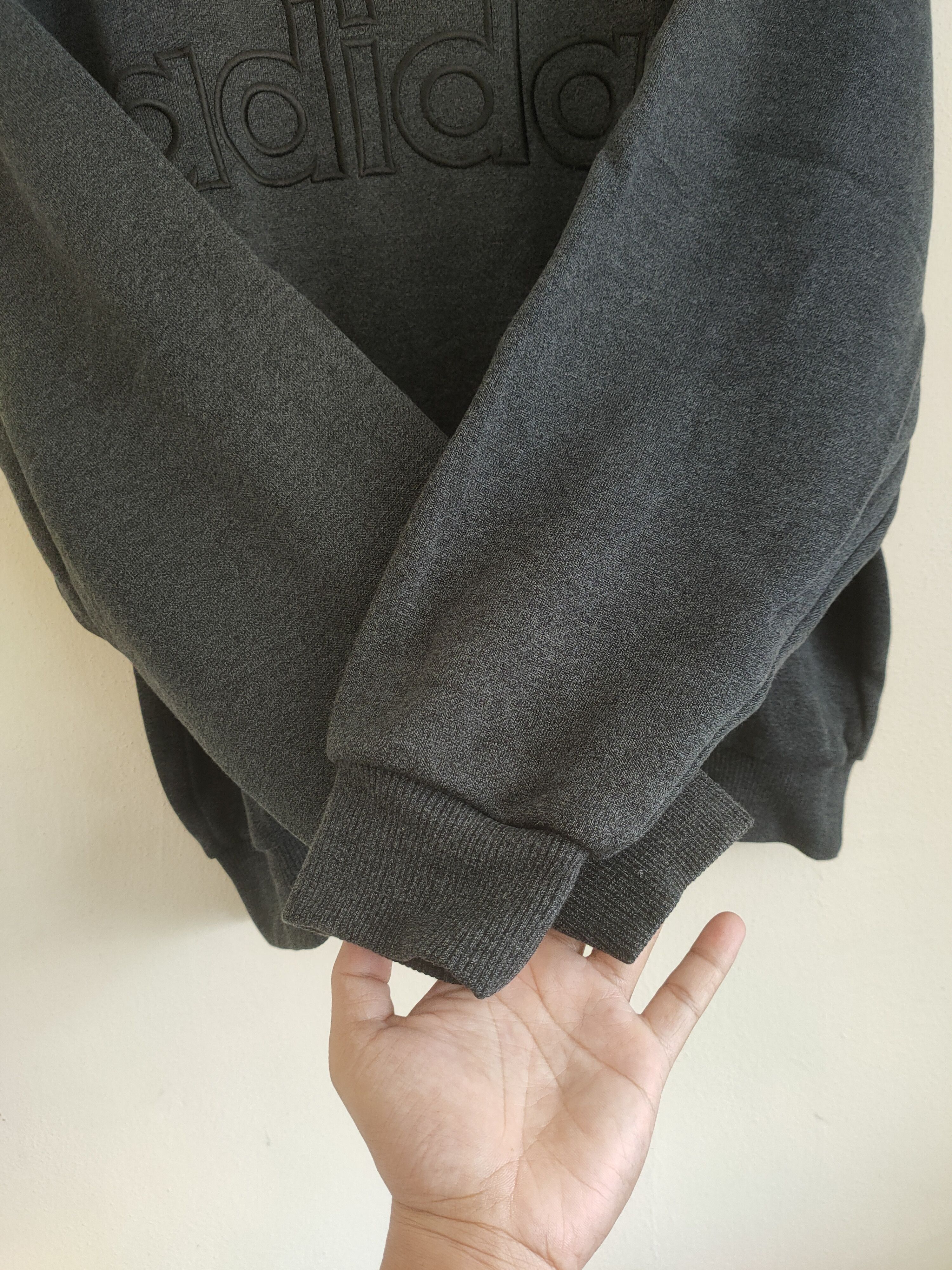 Adidas × Descente × Vintage Vintage Adidas Big Spellout Embroidery Sweatshirts Size US L / EU 52-54 / 3 - 6 Thumbnail