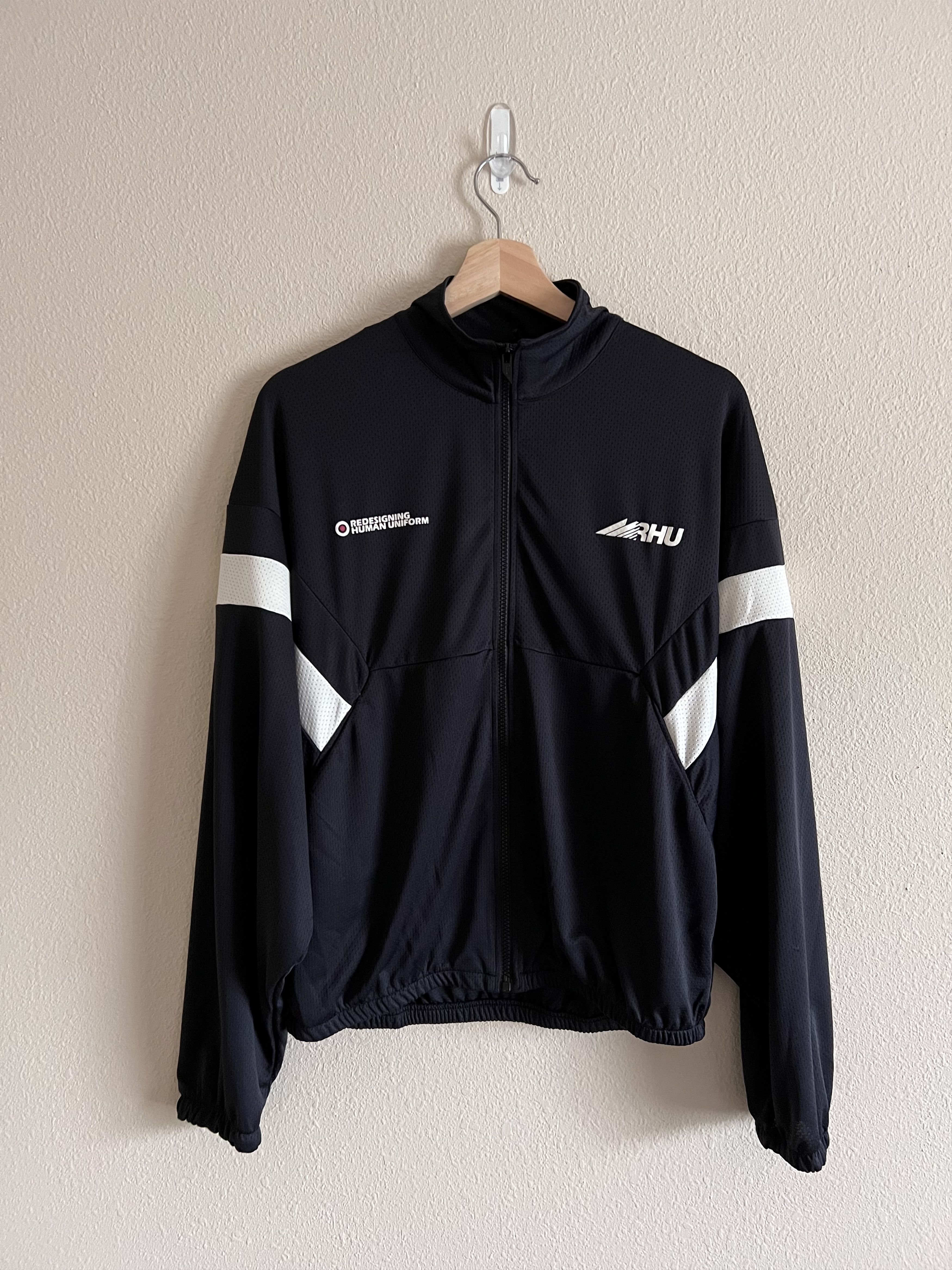 image of Rhude x Zara Rhuigi Zara Textured Sweatshirt Black White, Men's (Size Medium)
