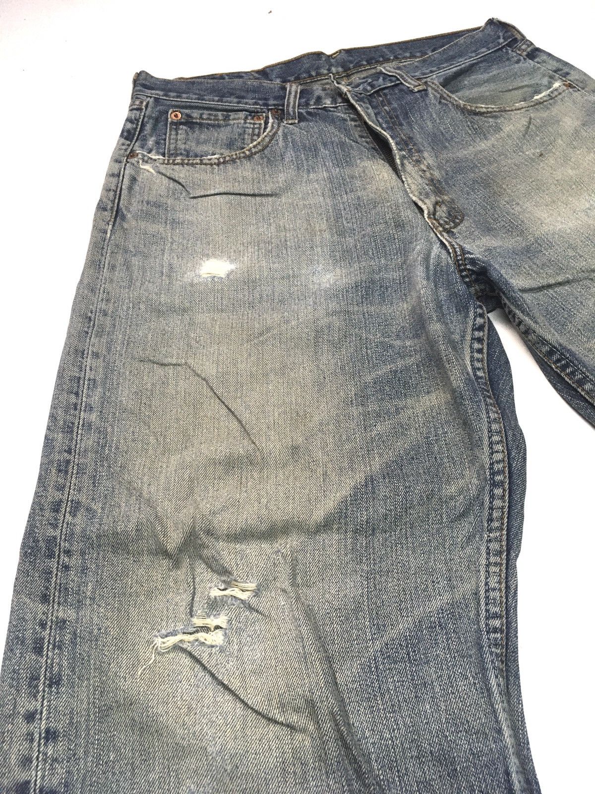 Levi's Vintage Levi’s lot 504 blue wash distressed denim Size US 30 / EU 46 - 8 Thumbnail