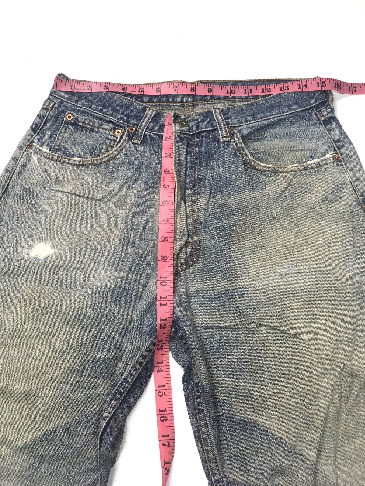 Levi's Vintage Levi’s lot 504 blue wash distressed denim Size US 30 / EU 46 - 3 Thumbnail