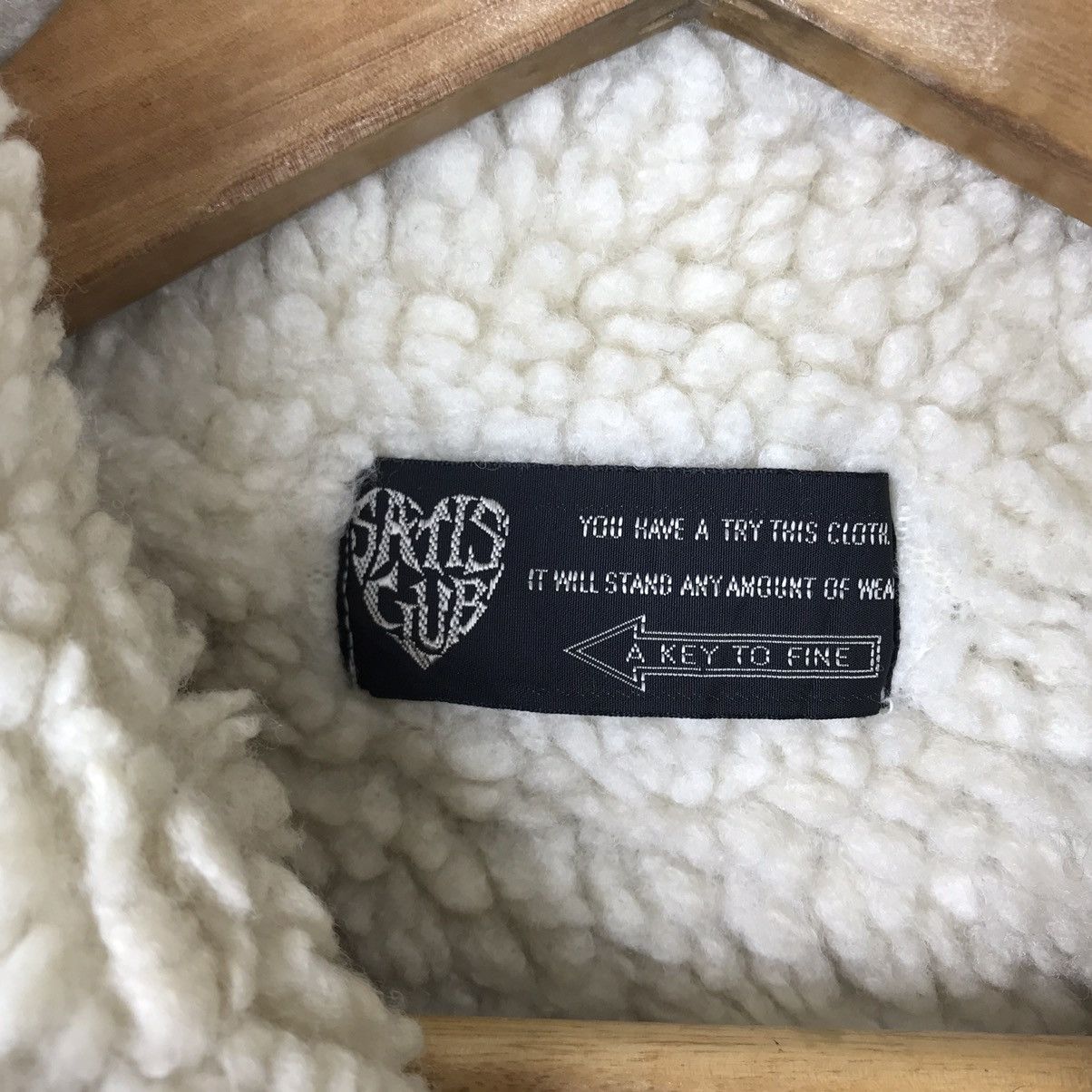 Native × Vintage Vtg NAVAJO Fleece Jacket Sherpa Sheep Lining Art Satis Club Size US S / EU 44-46 / 1 - 6 Thumbnail