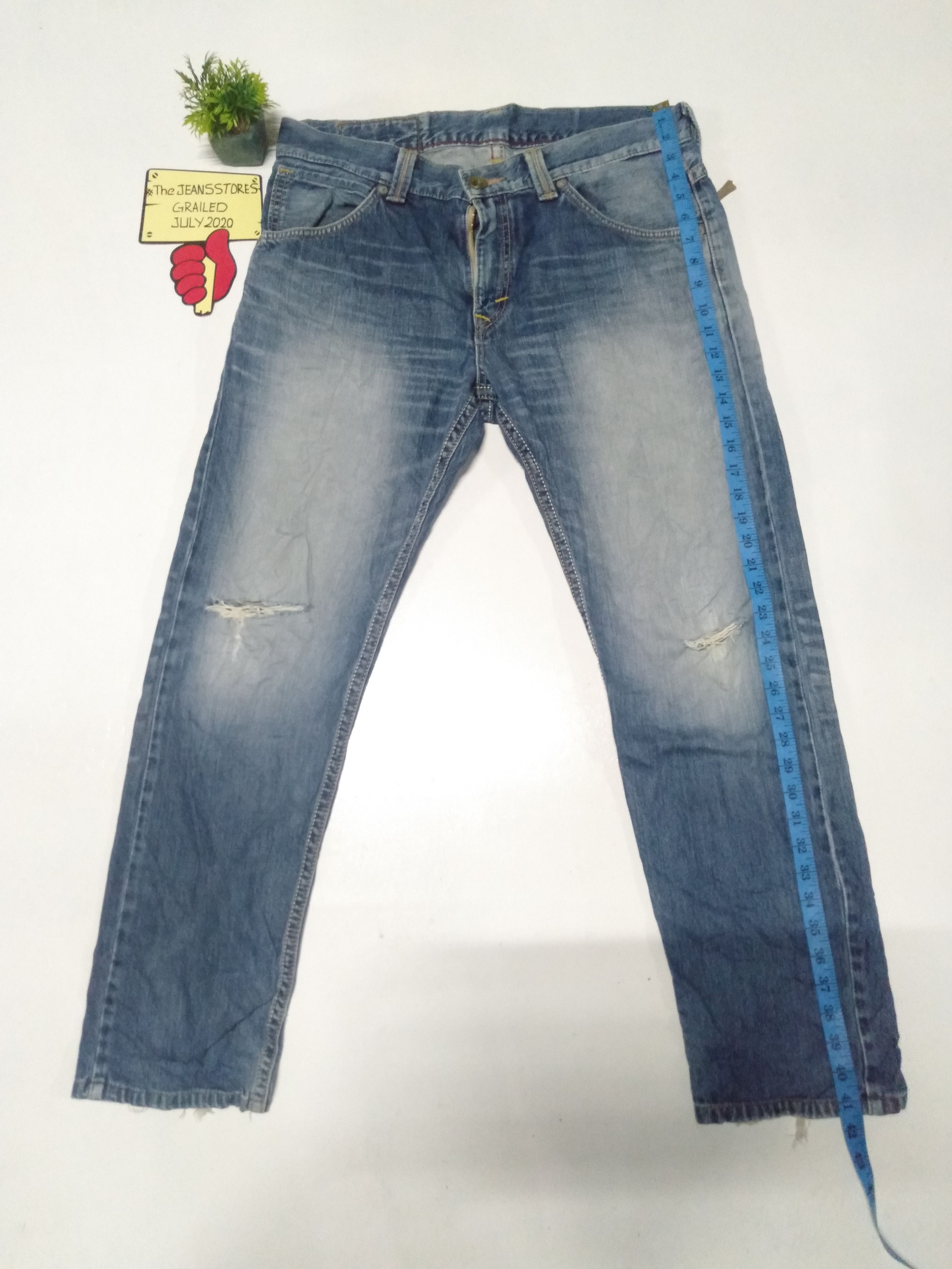 Edwin × Japanese Brand × Vintage Edwin exlusive vintage distressed jeans Japan Size US 35 - 2 Thumbnail