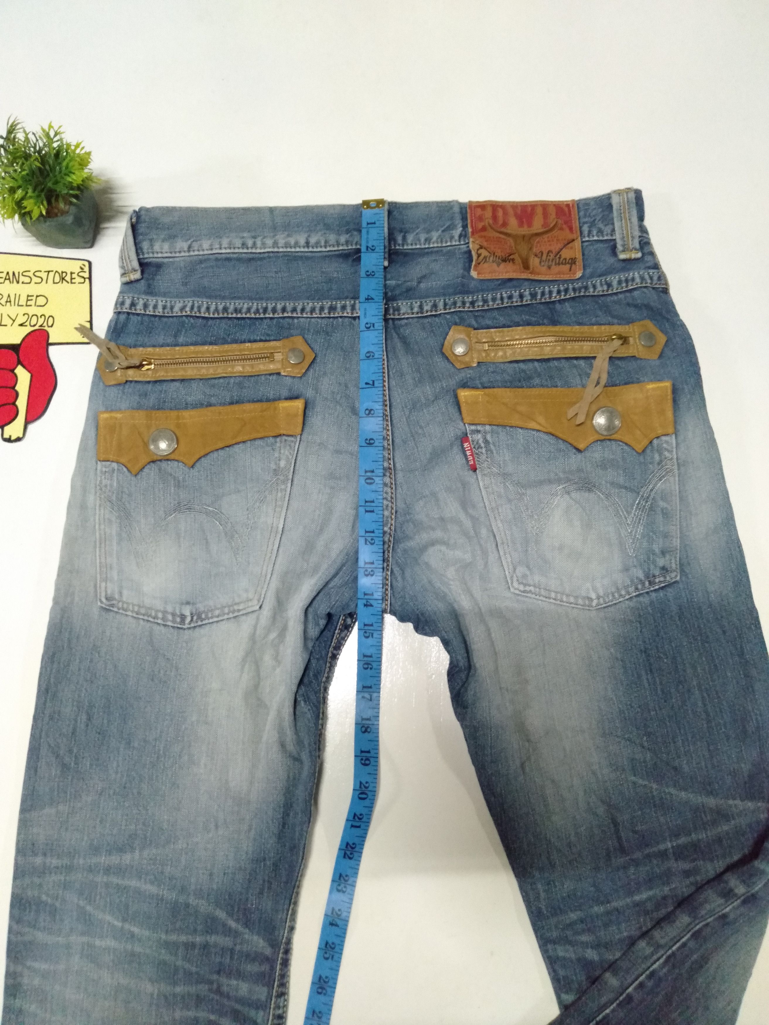 Edwin × Japanese Brand × Vintage Edwin exlusive vintage distressed jeans Japan Size US 35 - 4 Thumbnail