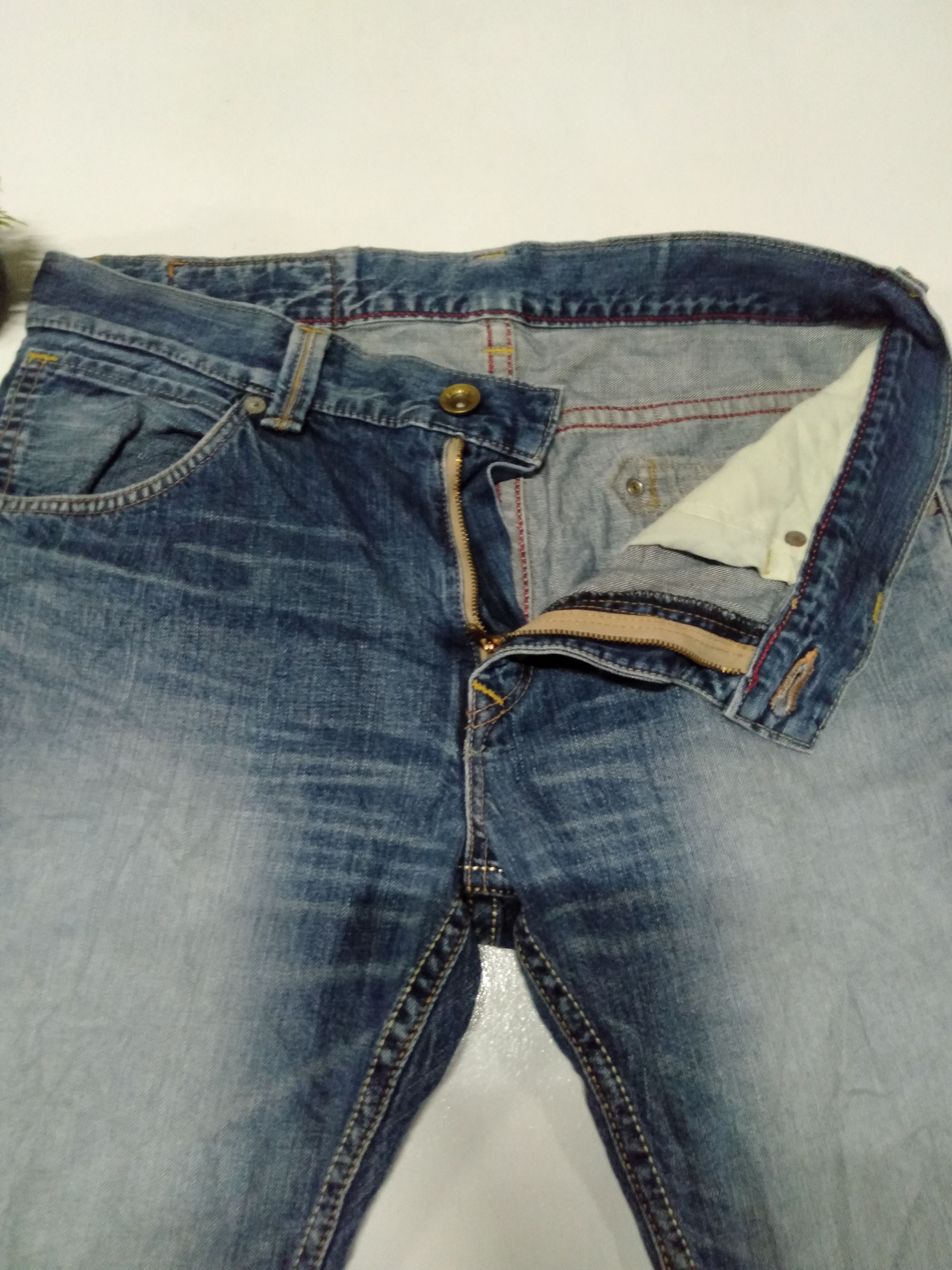 Edwin × Japanese Brand × Vintage Edwin exlusive vintage distressed jeans Japan Size US 35 - 5 Thumbnail