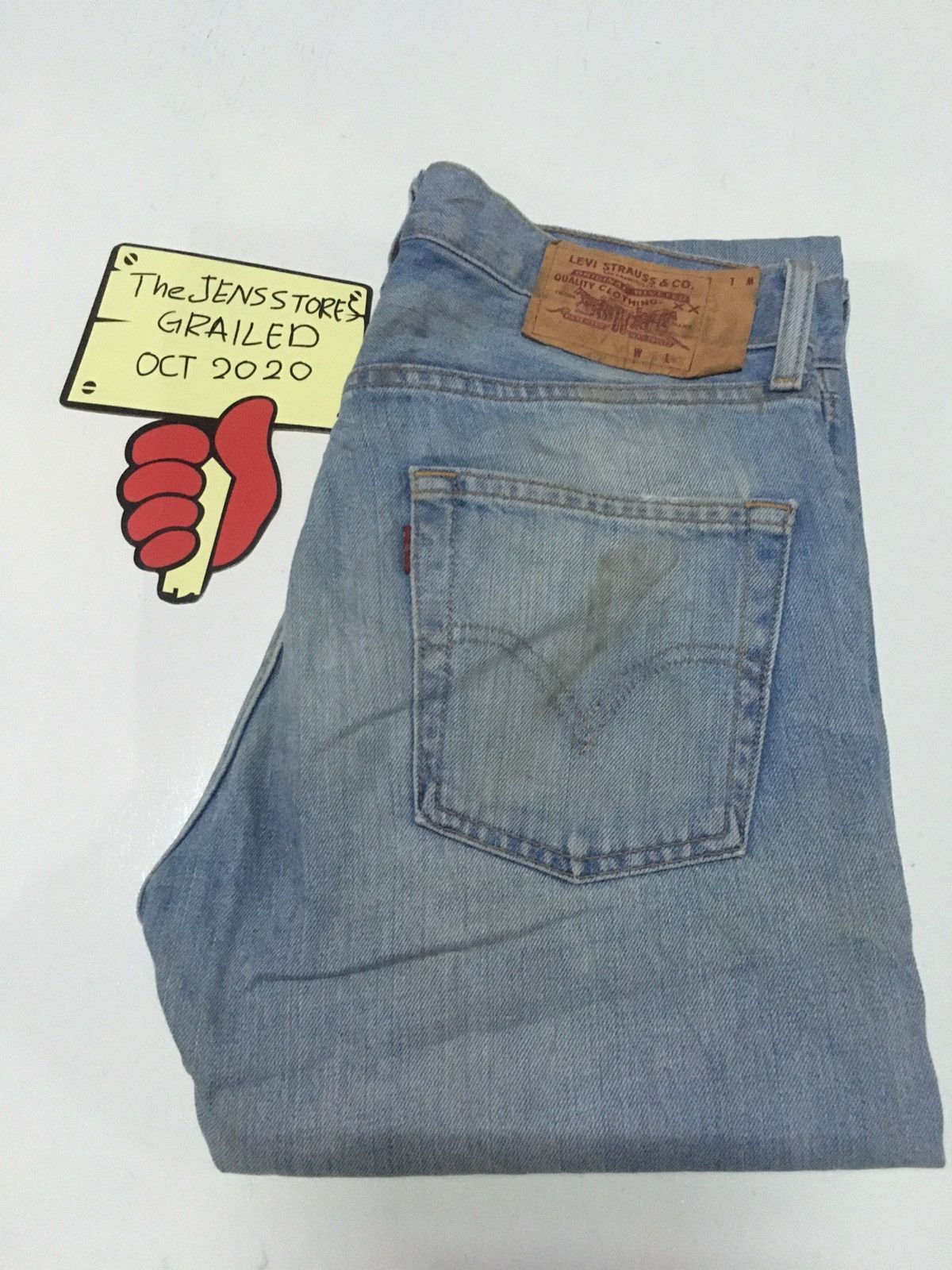 Levi's × Vintage Vintage Levi’s 505 blue wash distressed denim Size US 31 - 1 Thumbnail