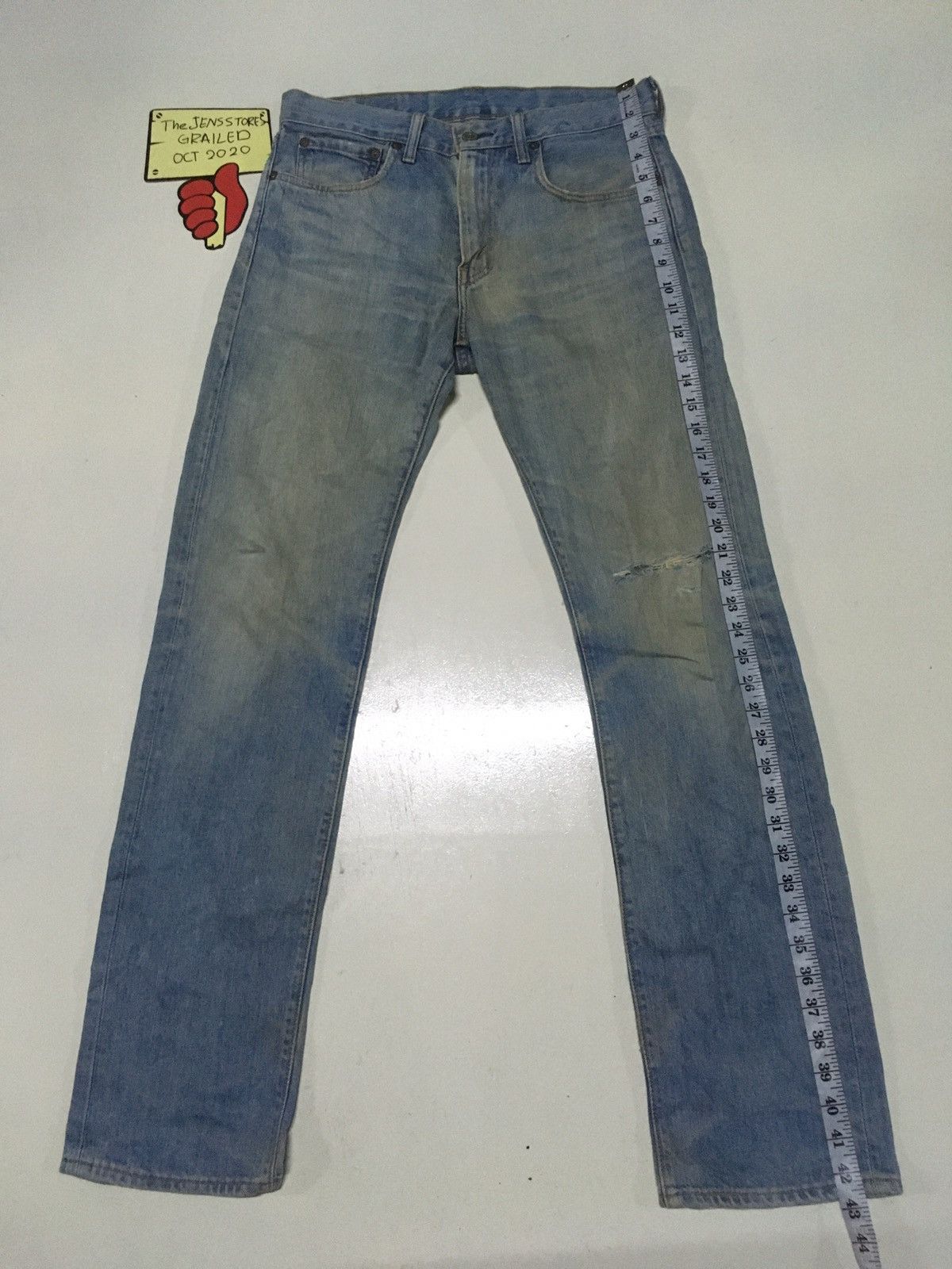 Levi's × Vintage Vintage Levi’s 505 blue wash distressed denim Size US 31 - 2 Thumbnail