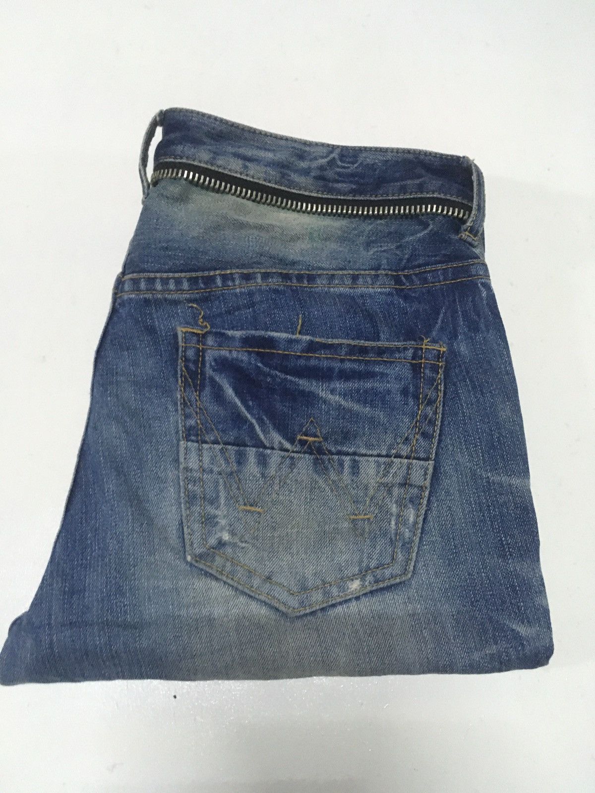 Japanese Brand × Vintage Vintage 02c& G Bay distressed zipper back Size US 34 / EU 50 - 1 Thumbnail