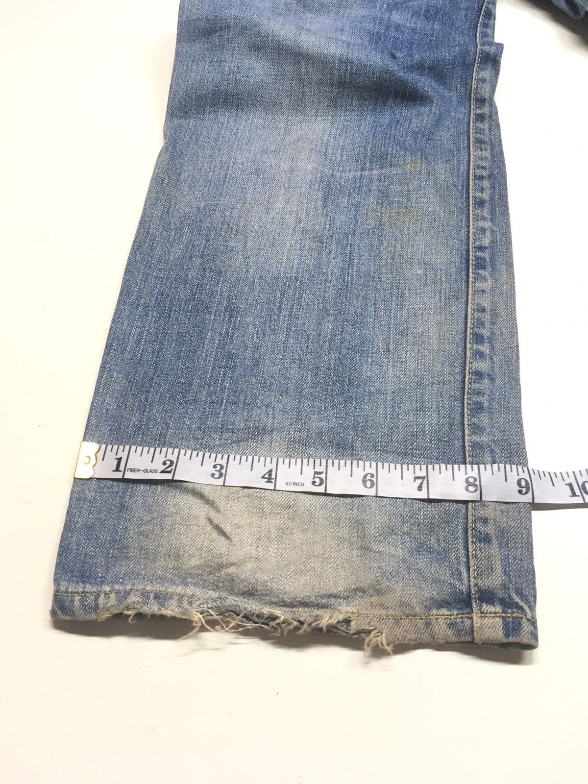 Japanese Brand × Vintage vintage rusty Back number blue wash distressed denim Size US 34 / EU 50 - 9 Thumbnail