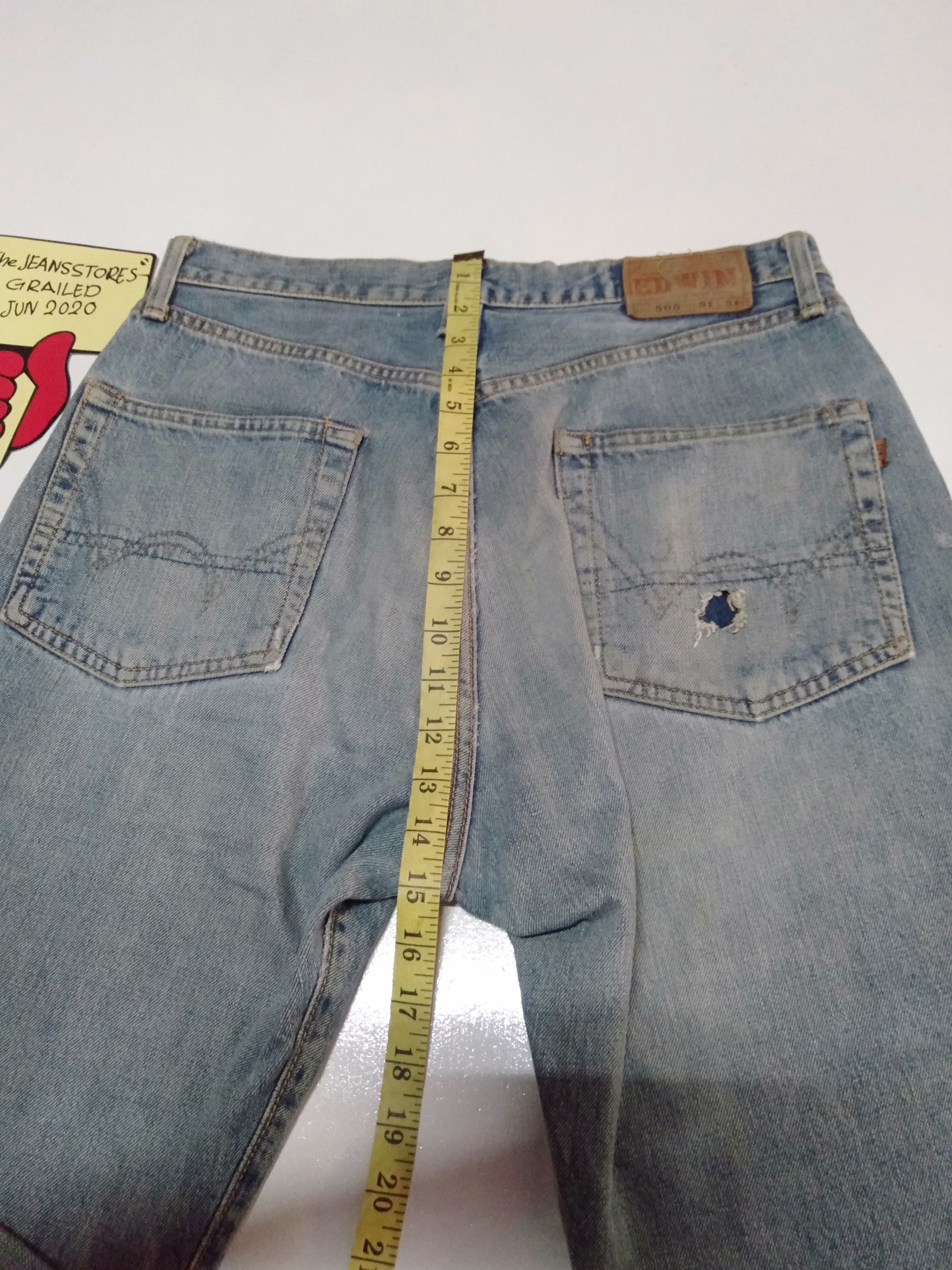 Edwin × Japanese Brand × Vintage vintage Edwin lot 505 distressed selvedge jeans Japan Size US 31 - 5 Thumbnail