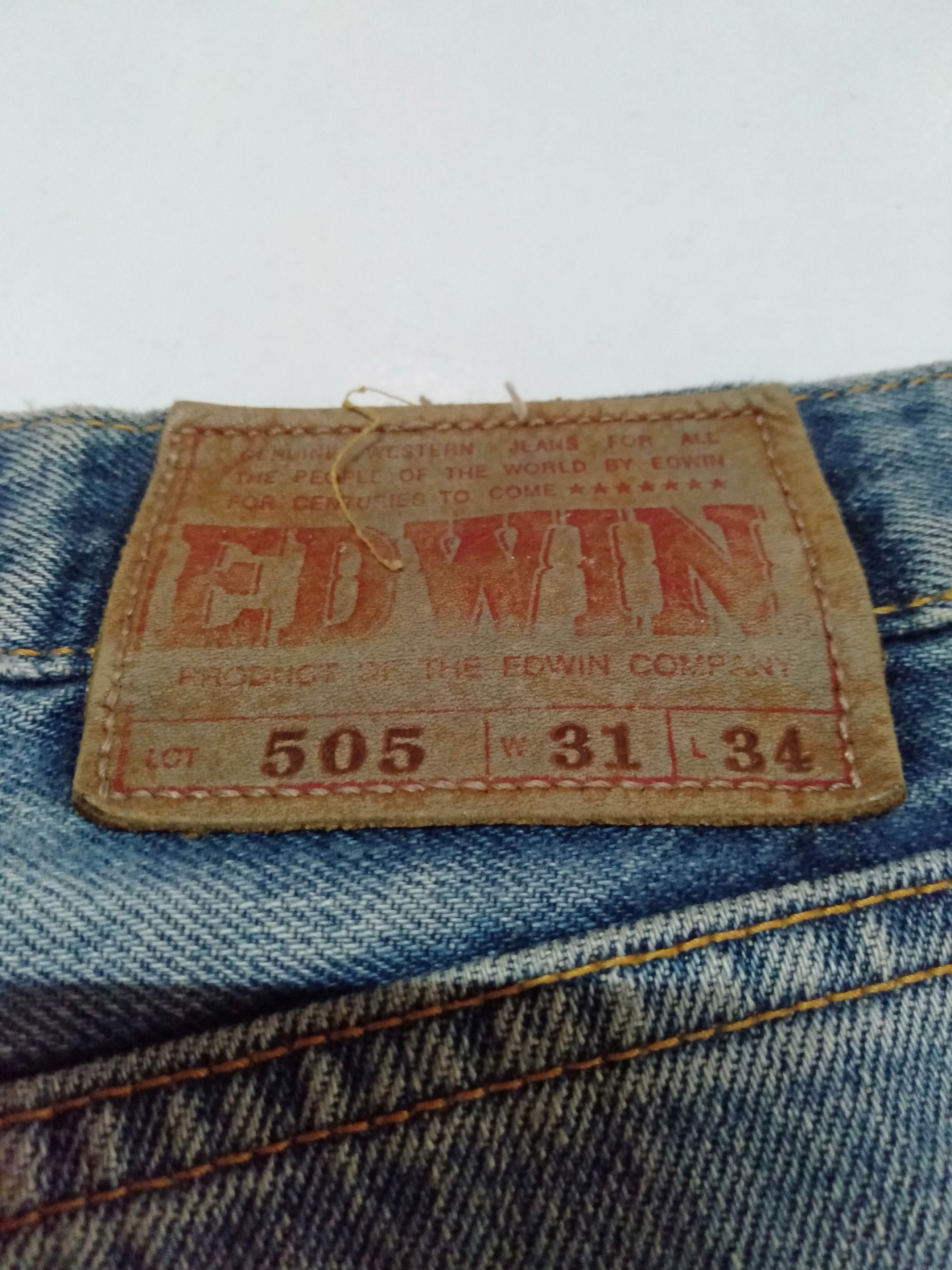 Edwin × Japanese Brand × Vintage vintage Edwin lot 505 distressed selvedge jeans Japan Size US 31 - 10 Thumbnail