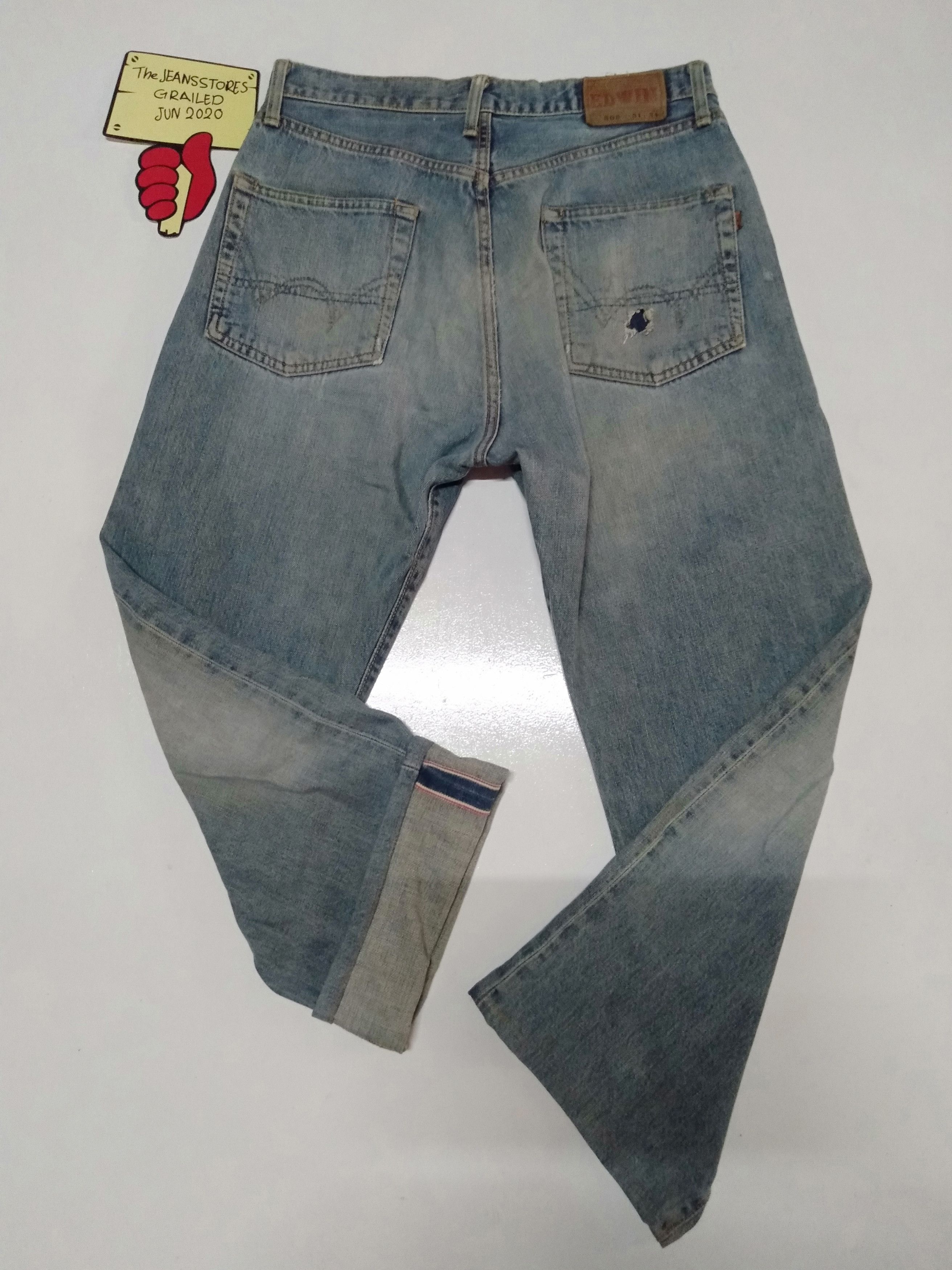 Edwin × Japanese Brand × Vintage vintage Edwin lot 505 distressed selvedge jeans Japan Size US 31 - 1 Thumbnail