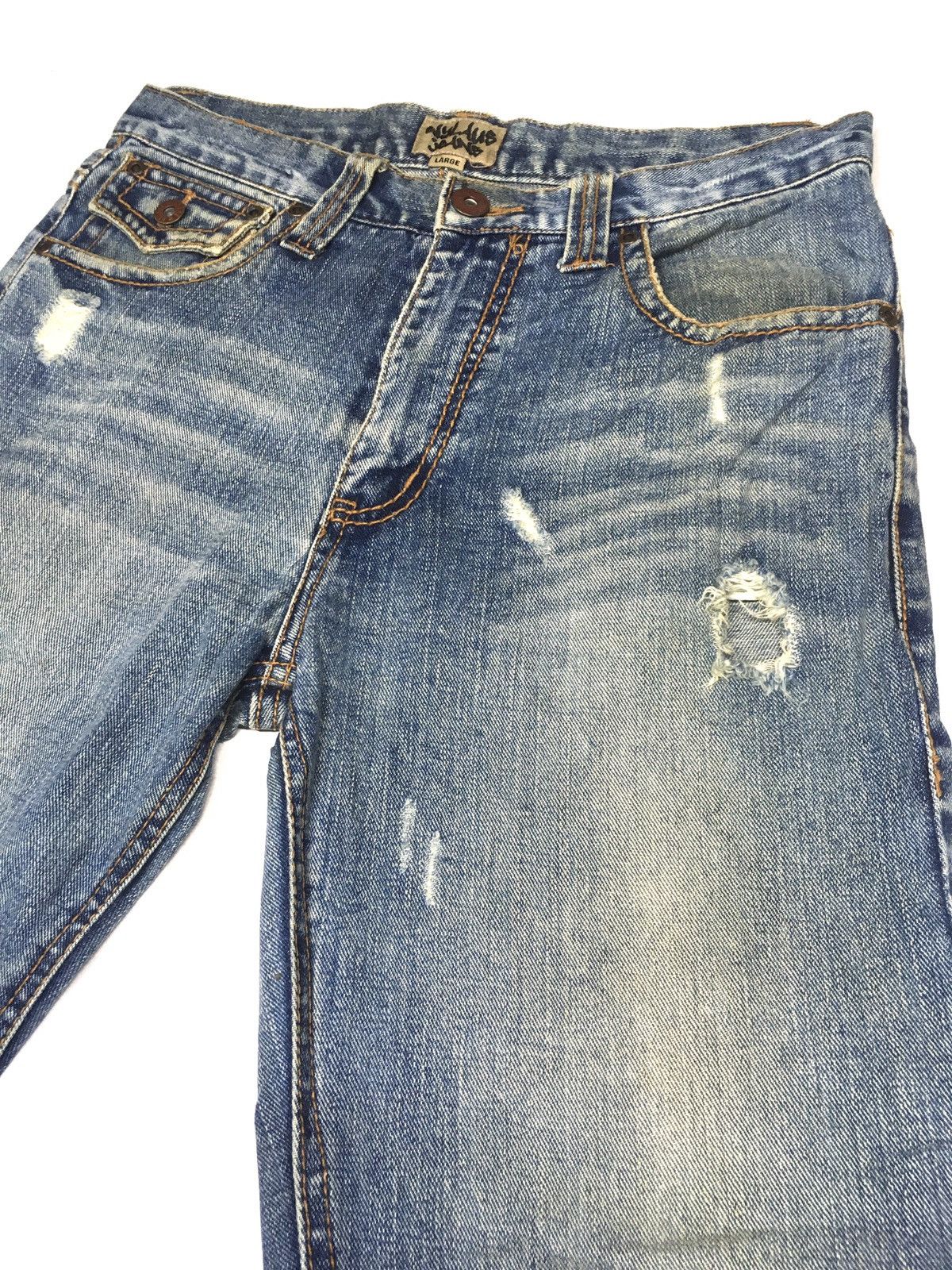 Japanese Brand Vintage nylaus jeans distressed denim japan Size US 31 - 9 Thumbnail