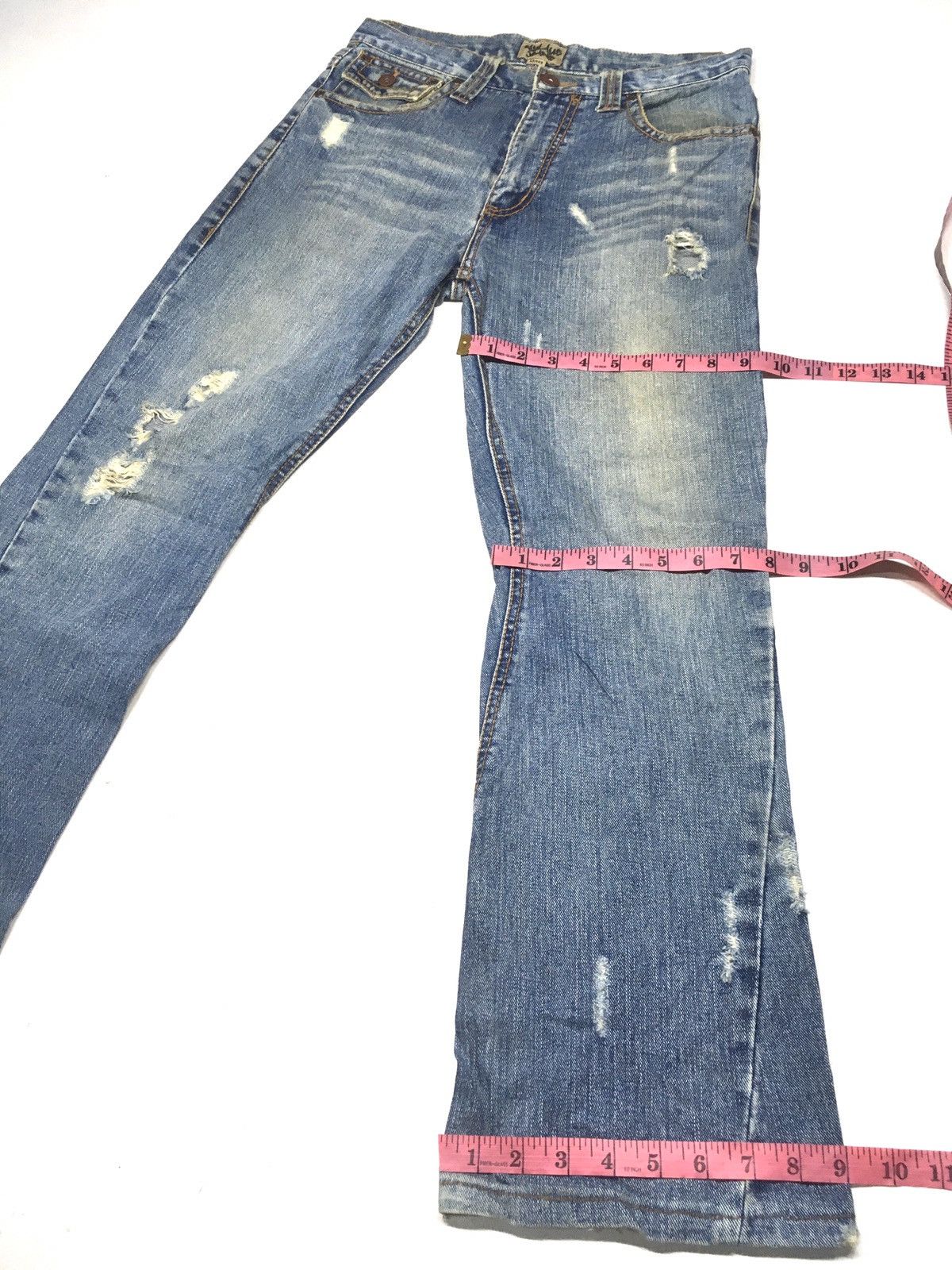 Japanese Brand Vintage nylaus jeans distressed denim japan Size US 31 - 4 Thumbnail