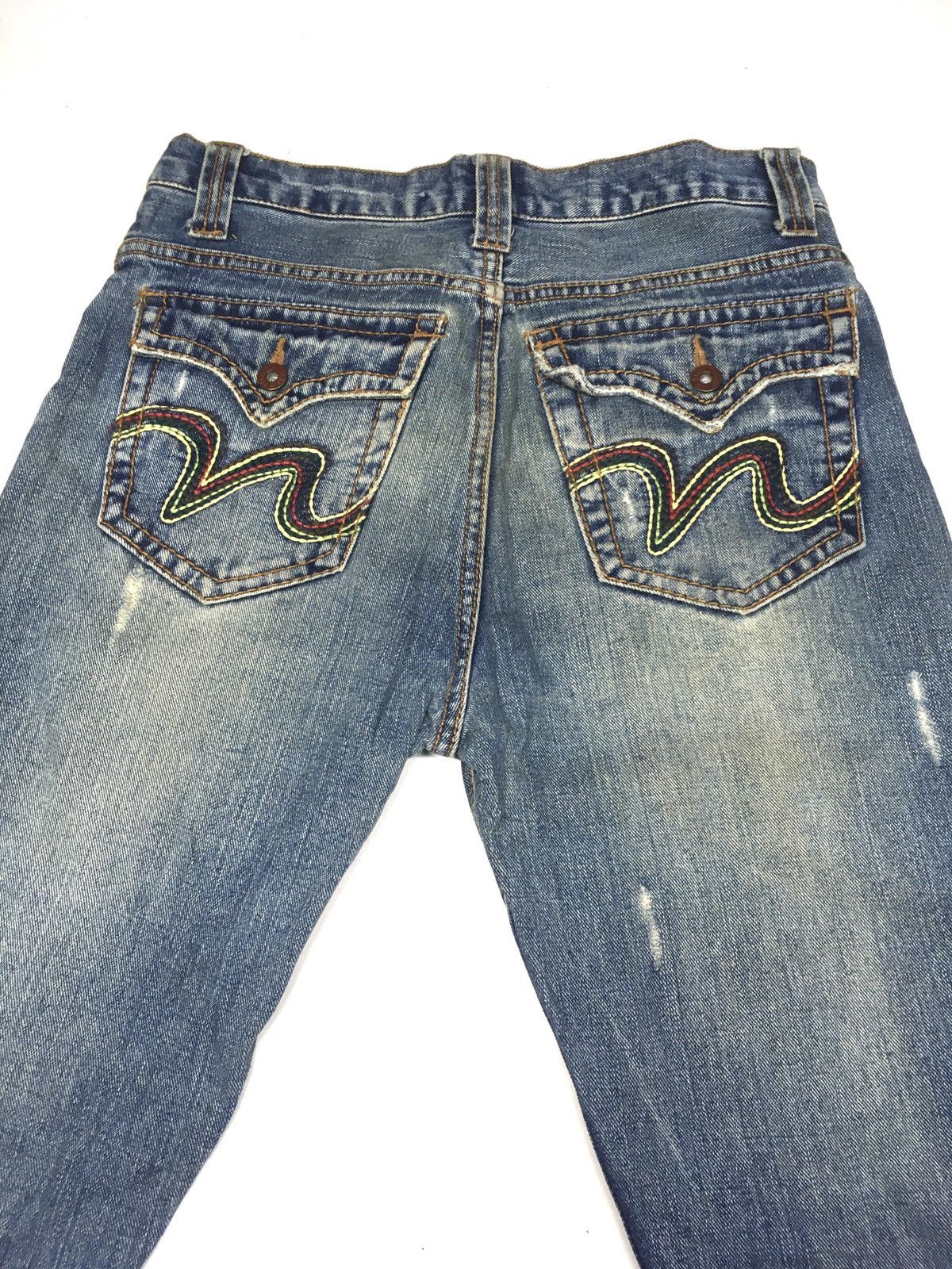 Japanese Brand Vintage nylaus jeans distressed denim japan Size US 31 - 6 Thumbnail